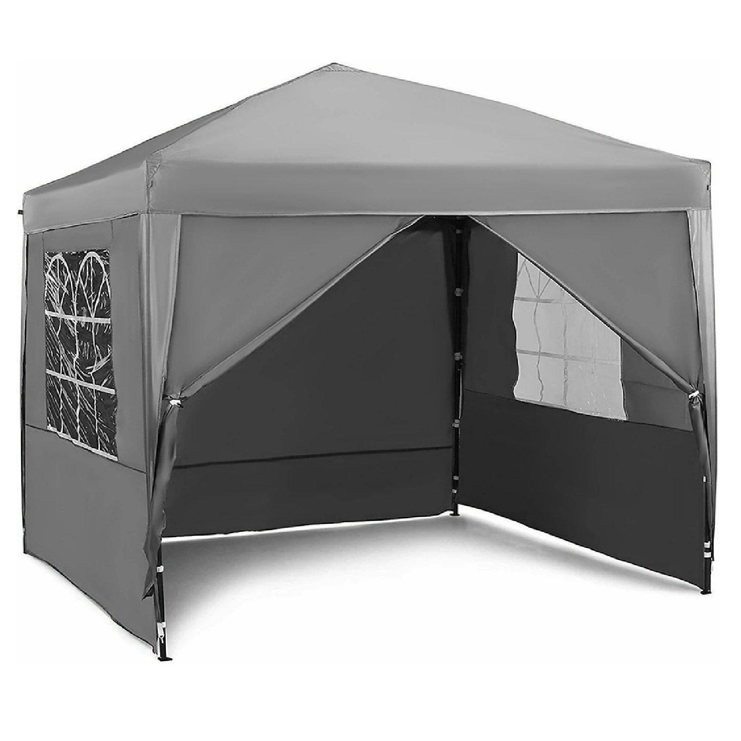 Grey - VonHaus - VonHaus  2.5M X 2.5M Grey Pop Up Gazebo Set - 1
