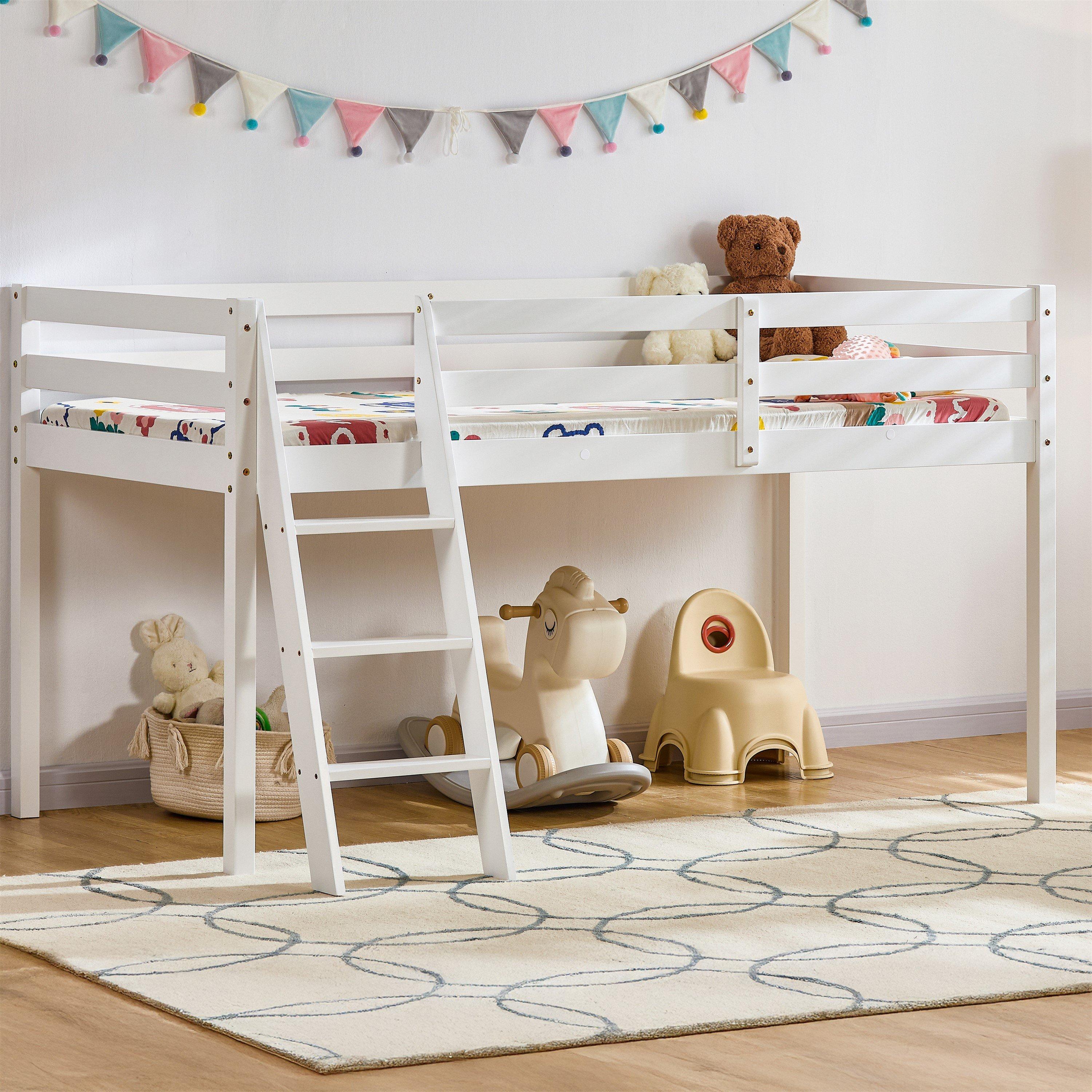White - Lassic - Sydney Single Kids Bunk Bed With Mattress Set - 1
