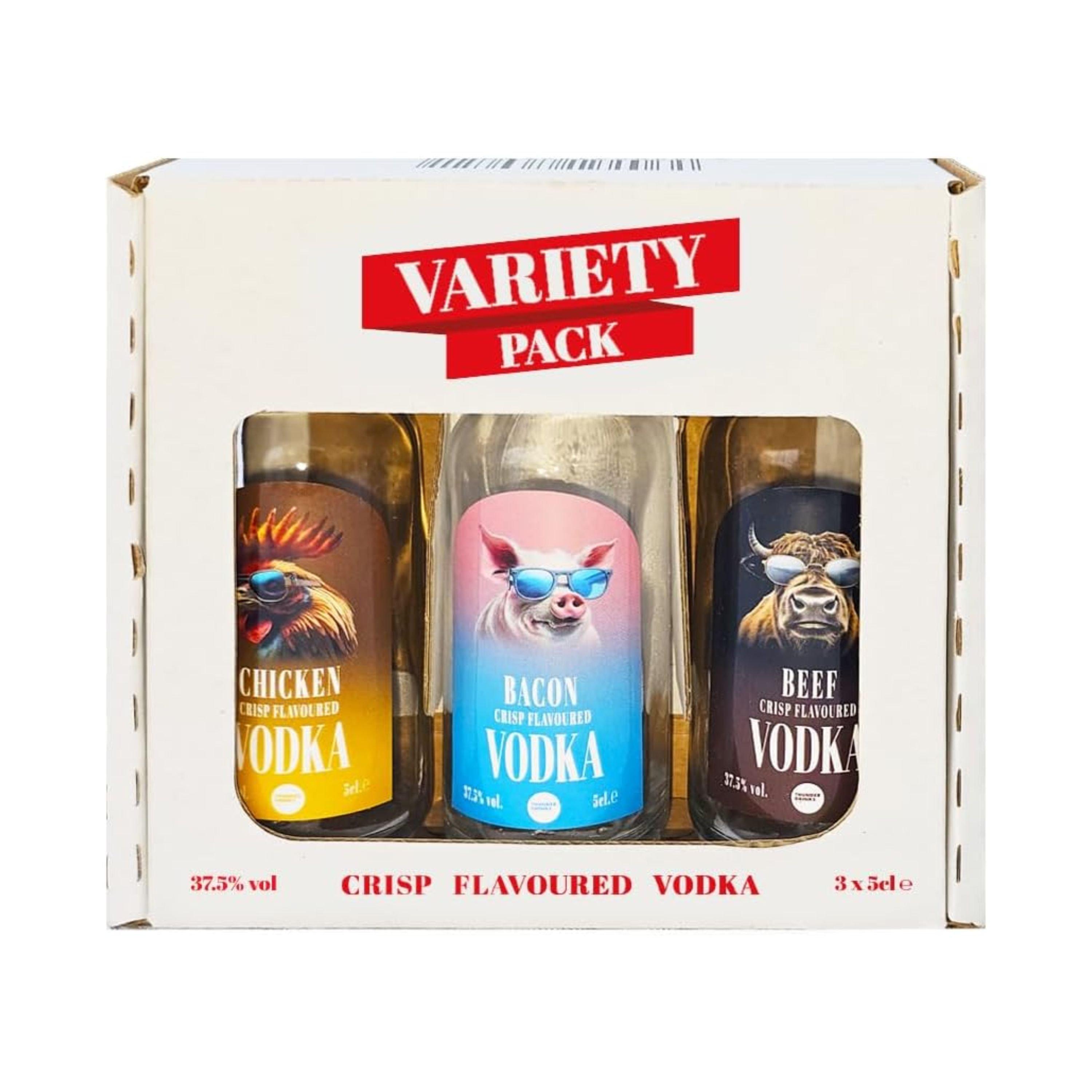 Thunder  Crisp Flavoured Miniature Gift Set 3X5cl - White