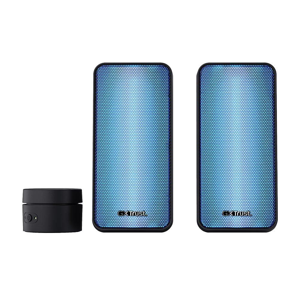 Zwart - Trust - GXT 611 Wezz Illuminated 2.0 RGB Speaker Set - 3