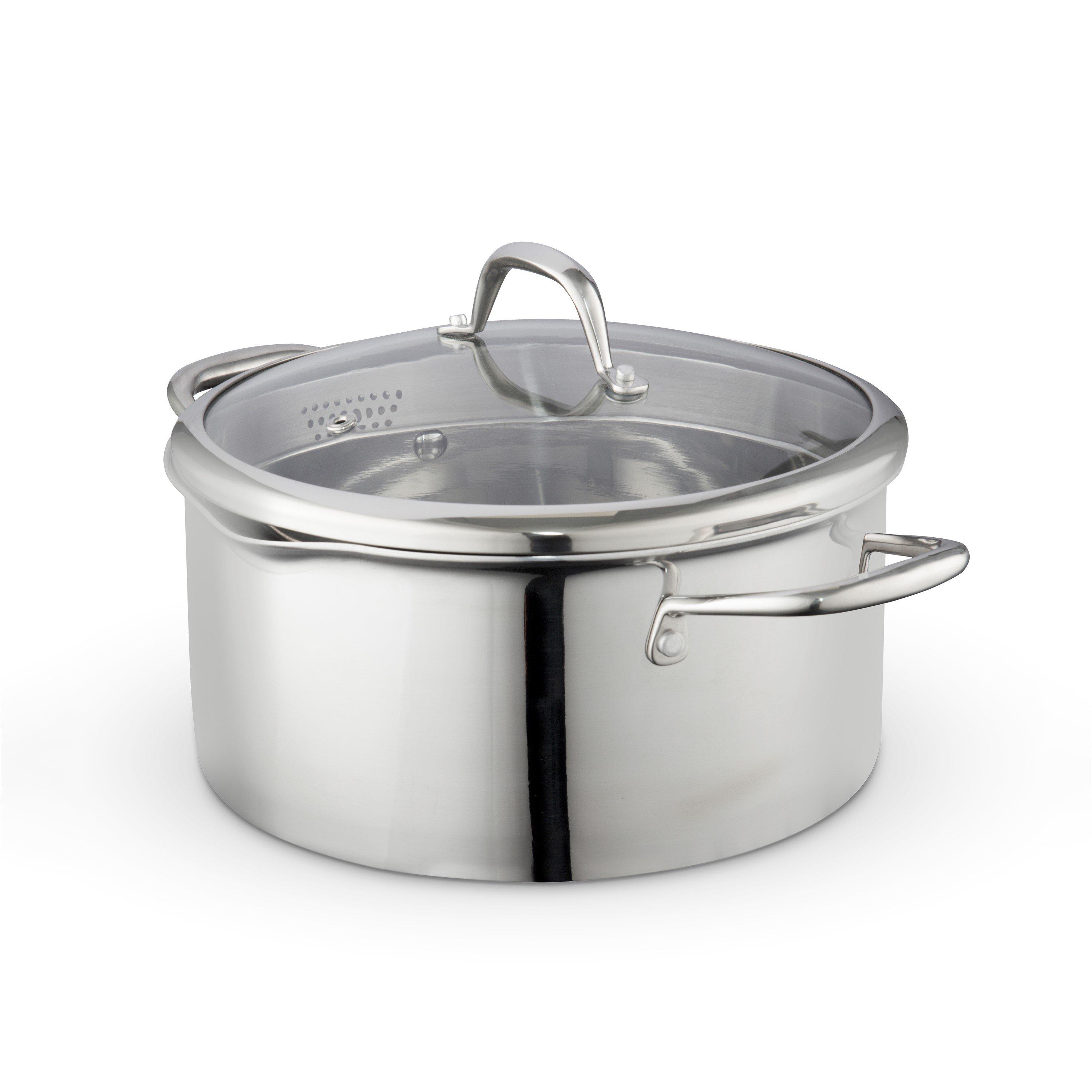 Stainless Steel - Good Food - Tri-Ply 24cm Casserole with Lid - 1