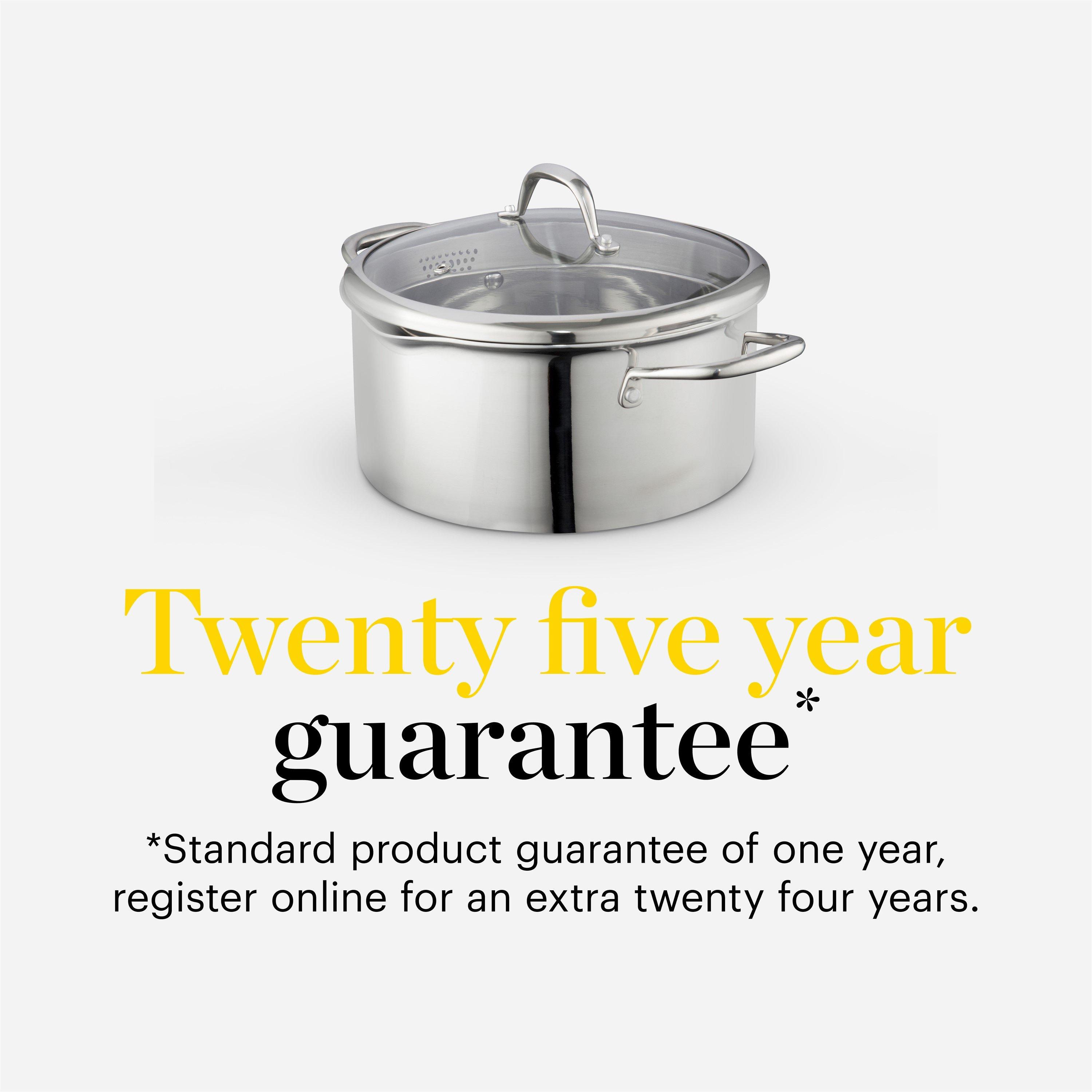 Stainless Steel - Good Food - Tri-Ply 24cm Casserole with Lid - 7