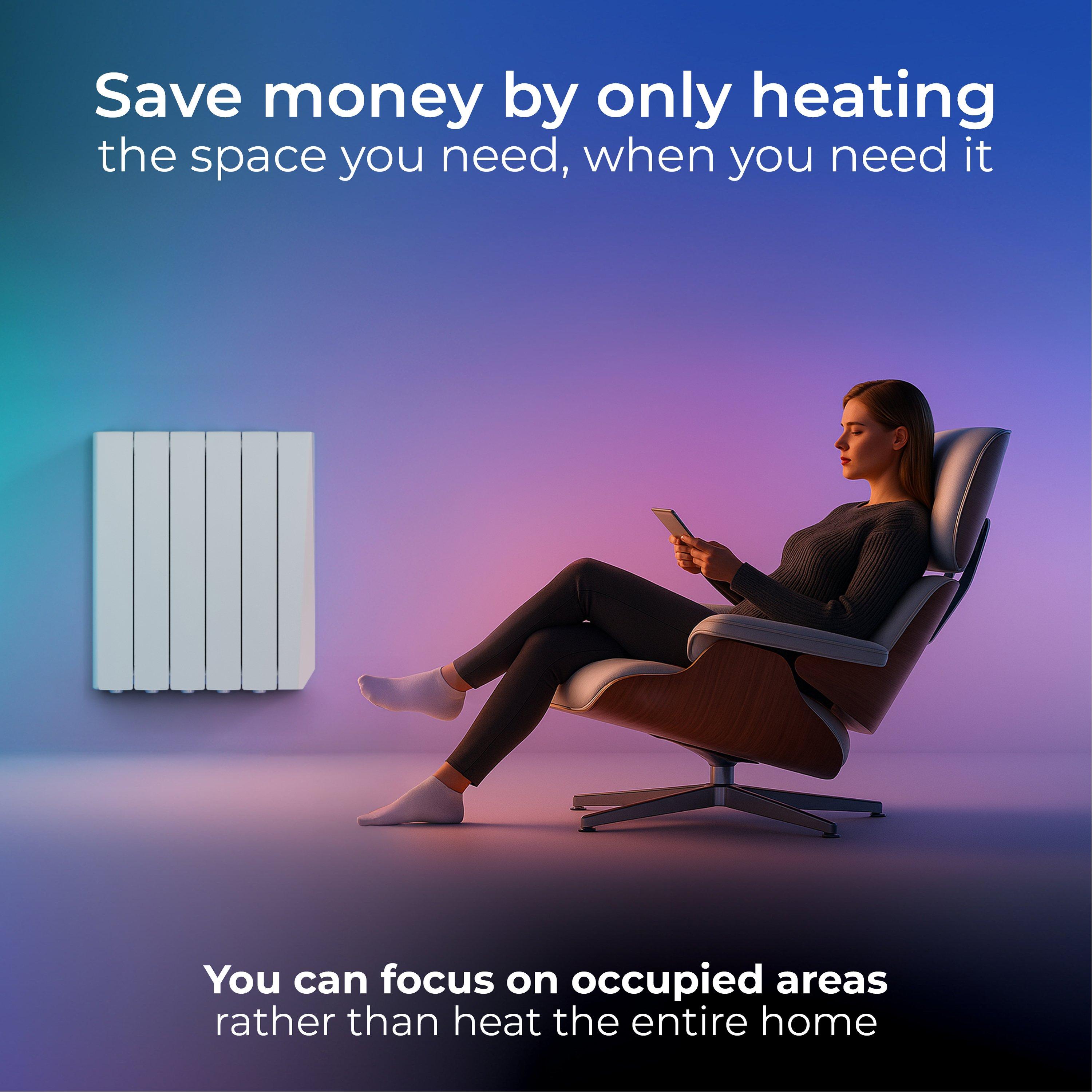 White - Masterplug - Masterplug Smart Oil Radiator 1000W - 3