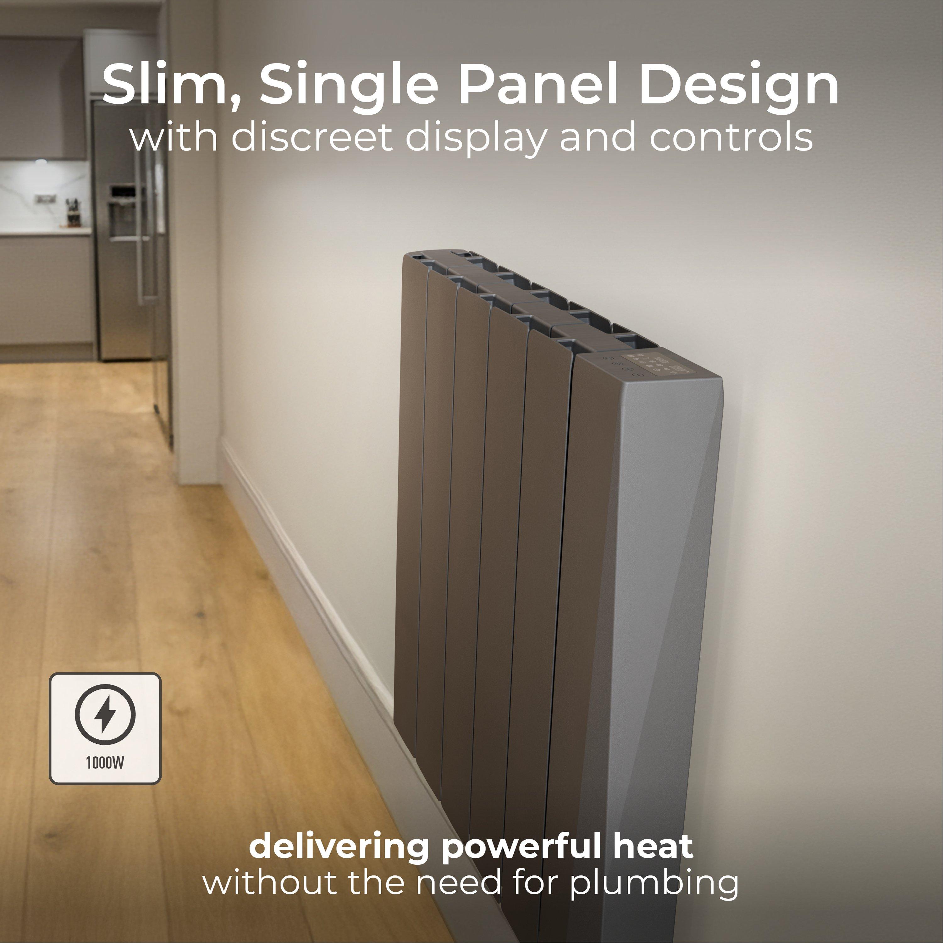 Anthracite Grey - Masterplug - Masterplug Smart Oil Radiator 1000W - 4
