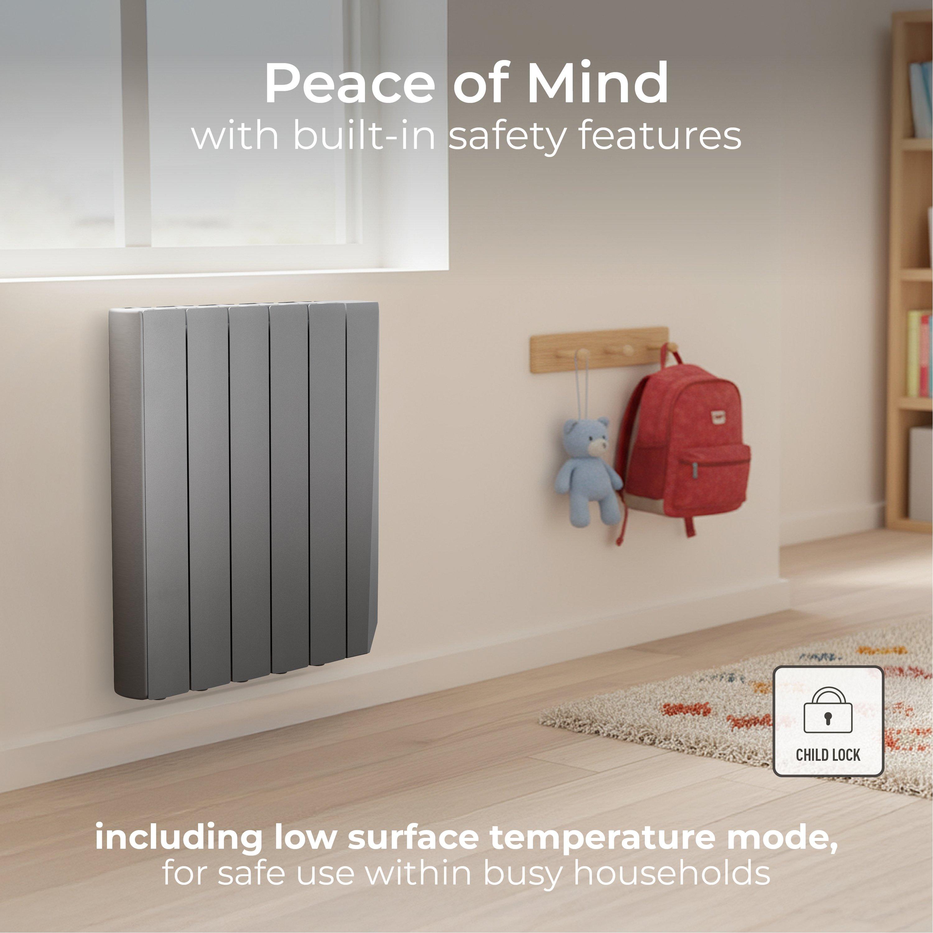 Anthracite Grey - Masterplug - Masterplug Smart Oil Radiator 1000W - 5