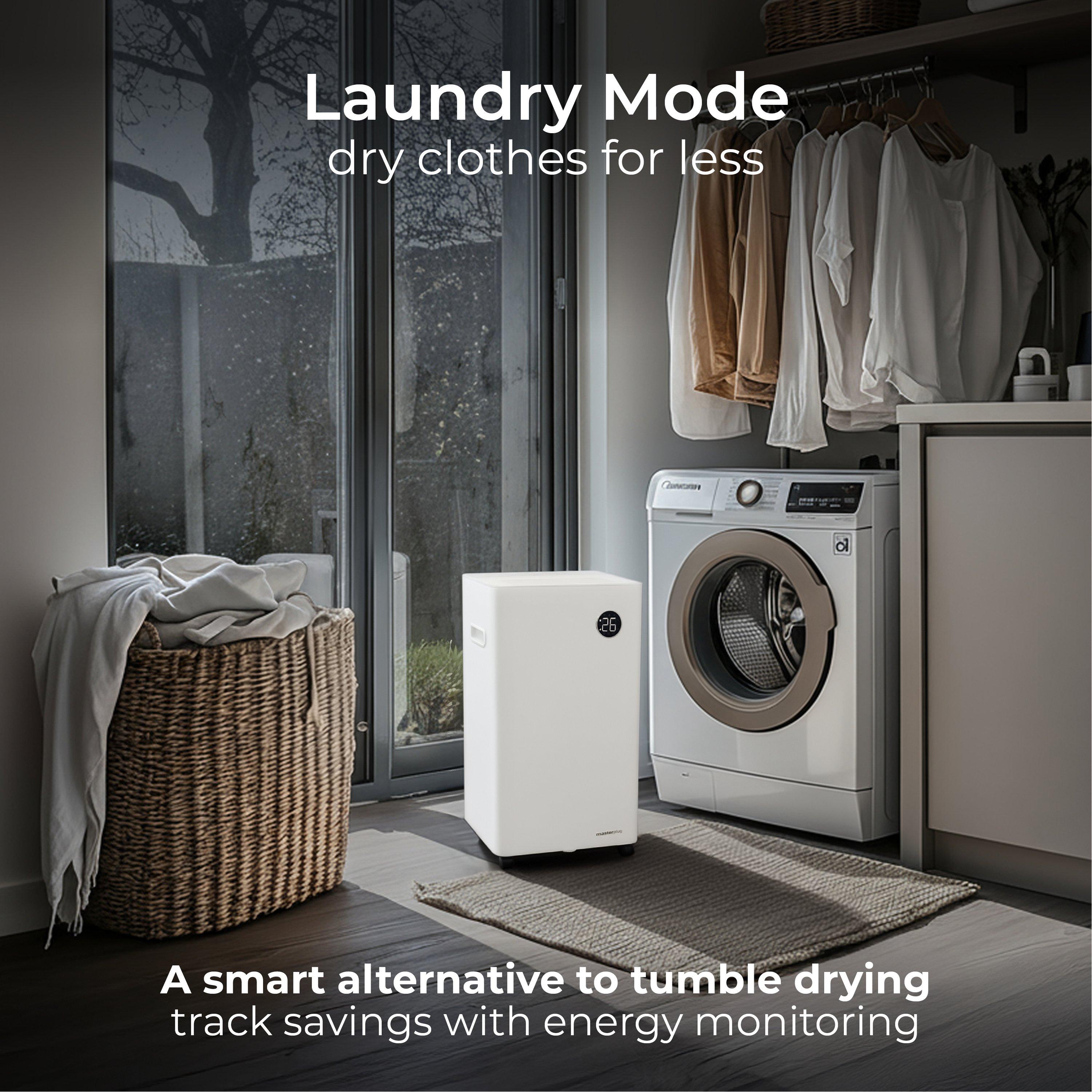 White - Masterplug - Masterplug SmartEnergy Monitoring 20L Dehumidifier - 6