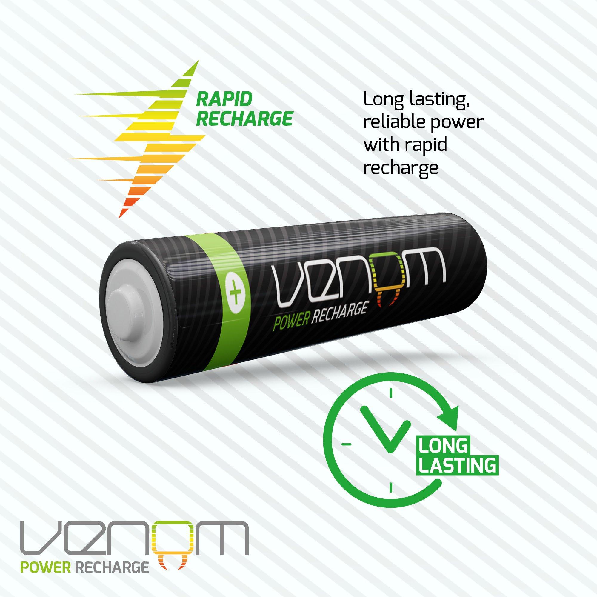 800mah - Venom - Rechargeable AAA Batteries - 800mAh 1.2V NiMH (4-Pack) - 2