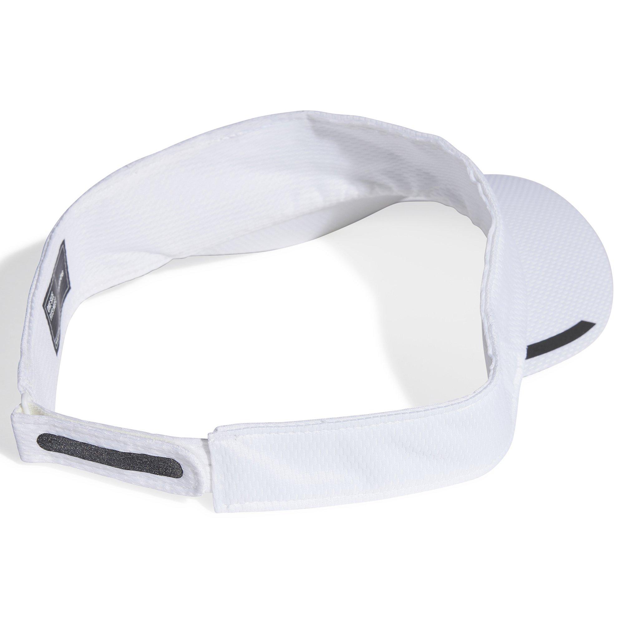 Wht/Reflective - adidas - Aeroready 3 Stripes Performance Visor - 2