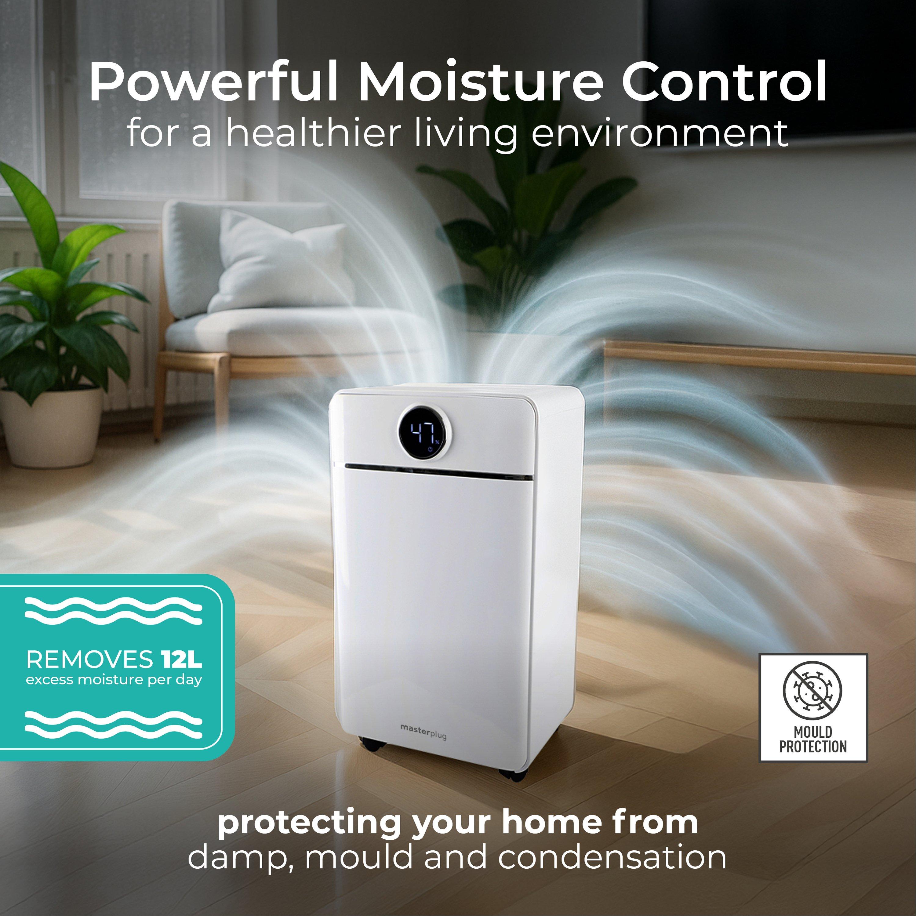 White - Masterplug - Masterplug SmartEnergy 3 in 1 12L Dehumidifier - 4