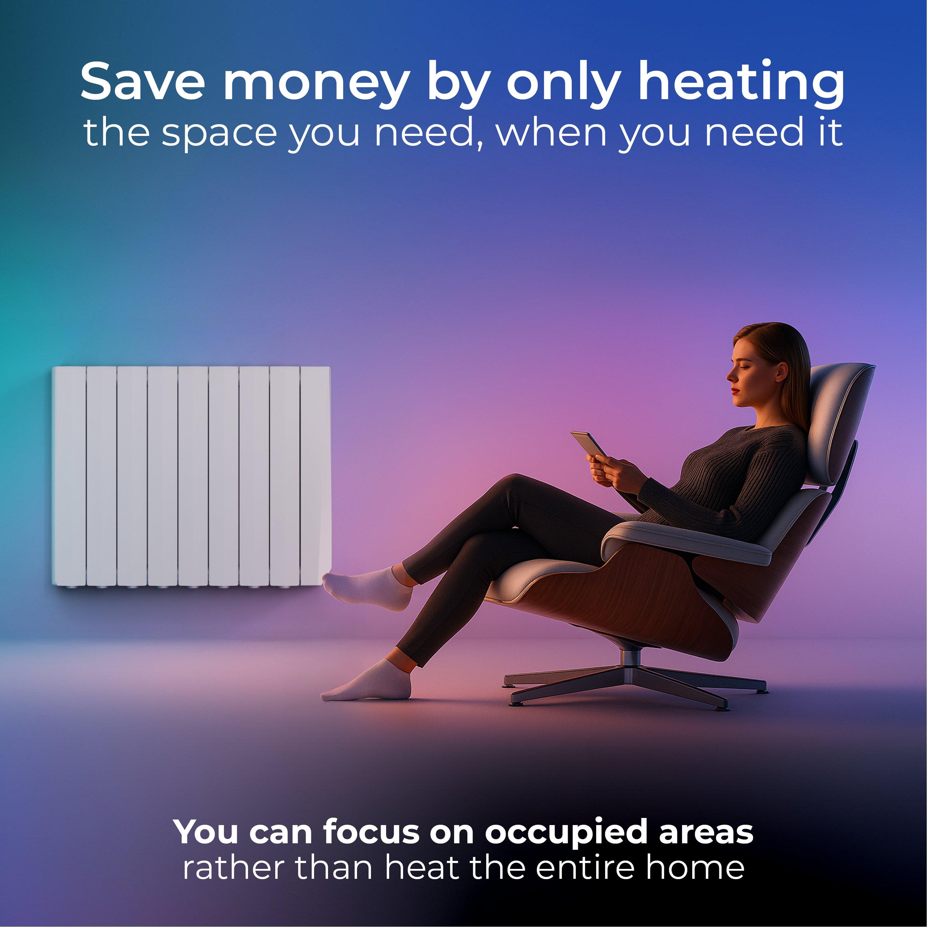 White - Masterplug - Masterplug Smart Oil Radiator 1500W - 3
