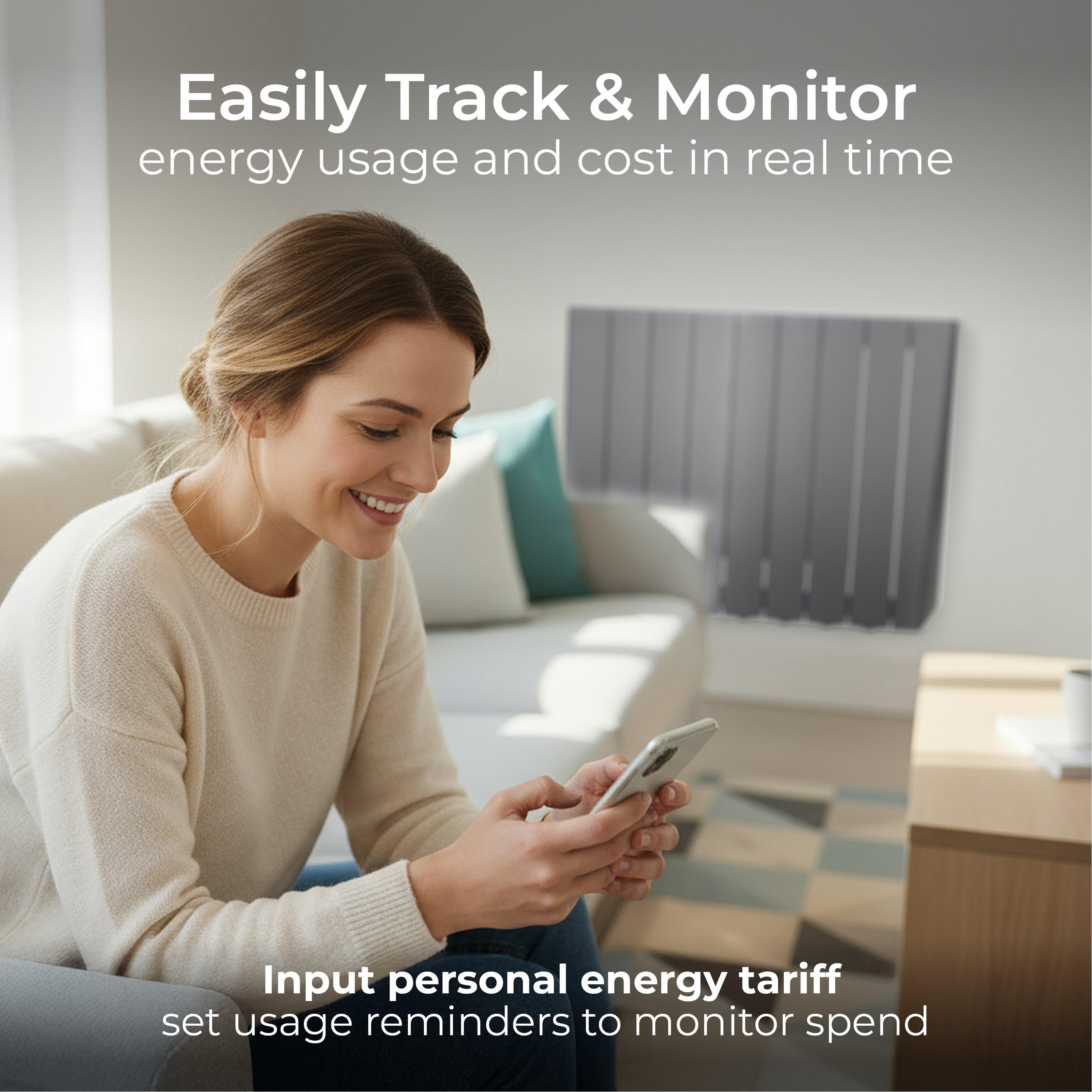 Anthracite Grey - Masterplug - Masterplug Smart Oil Radiator 1500W - 2