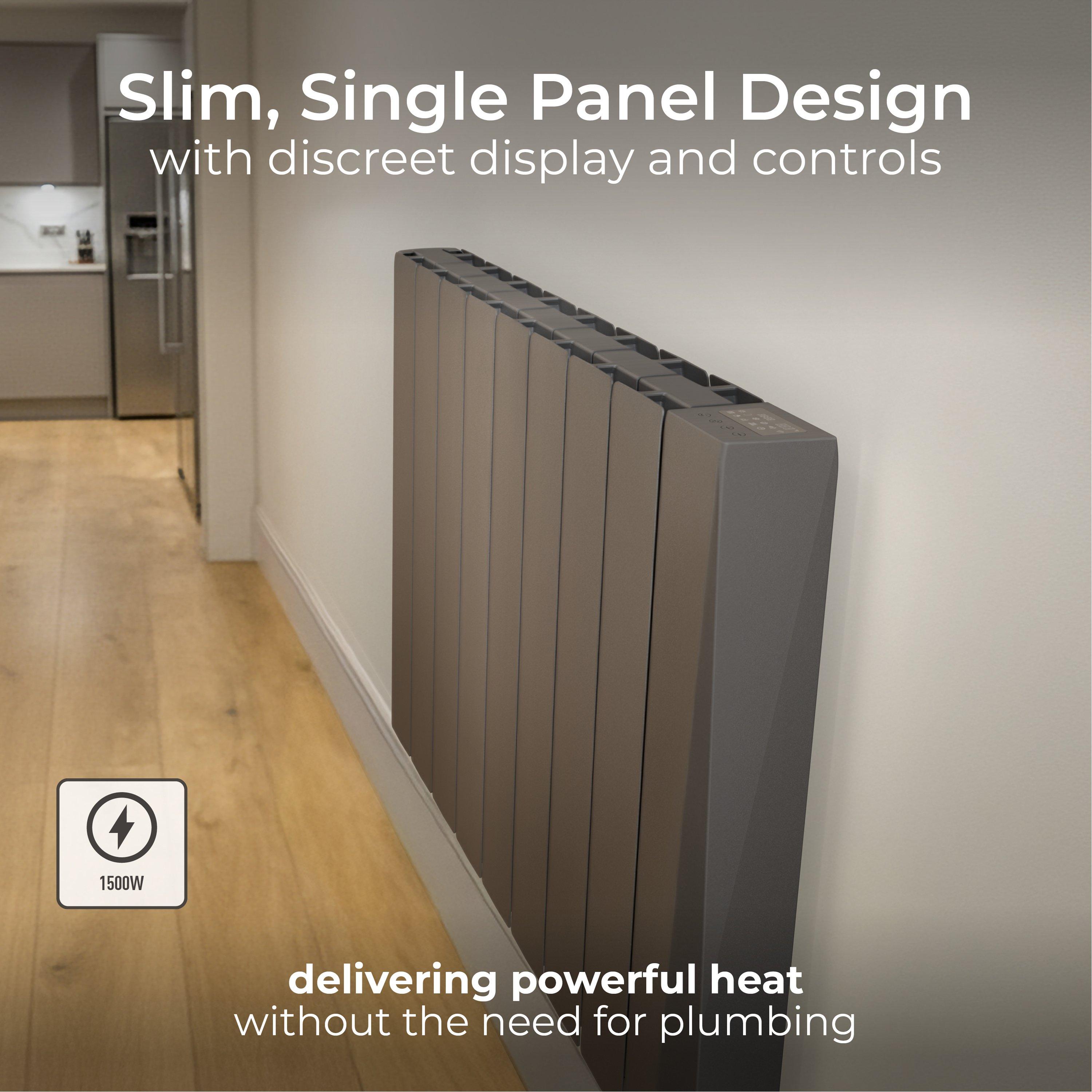 Anthracite Grey - Masterplug - Masterplug Smart Oil Radiator 1500W - 4