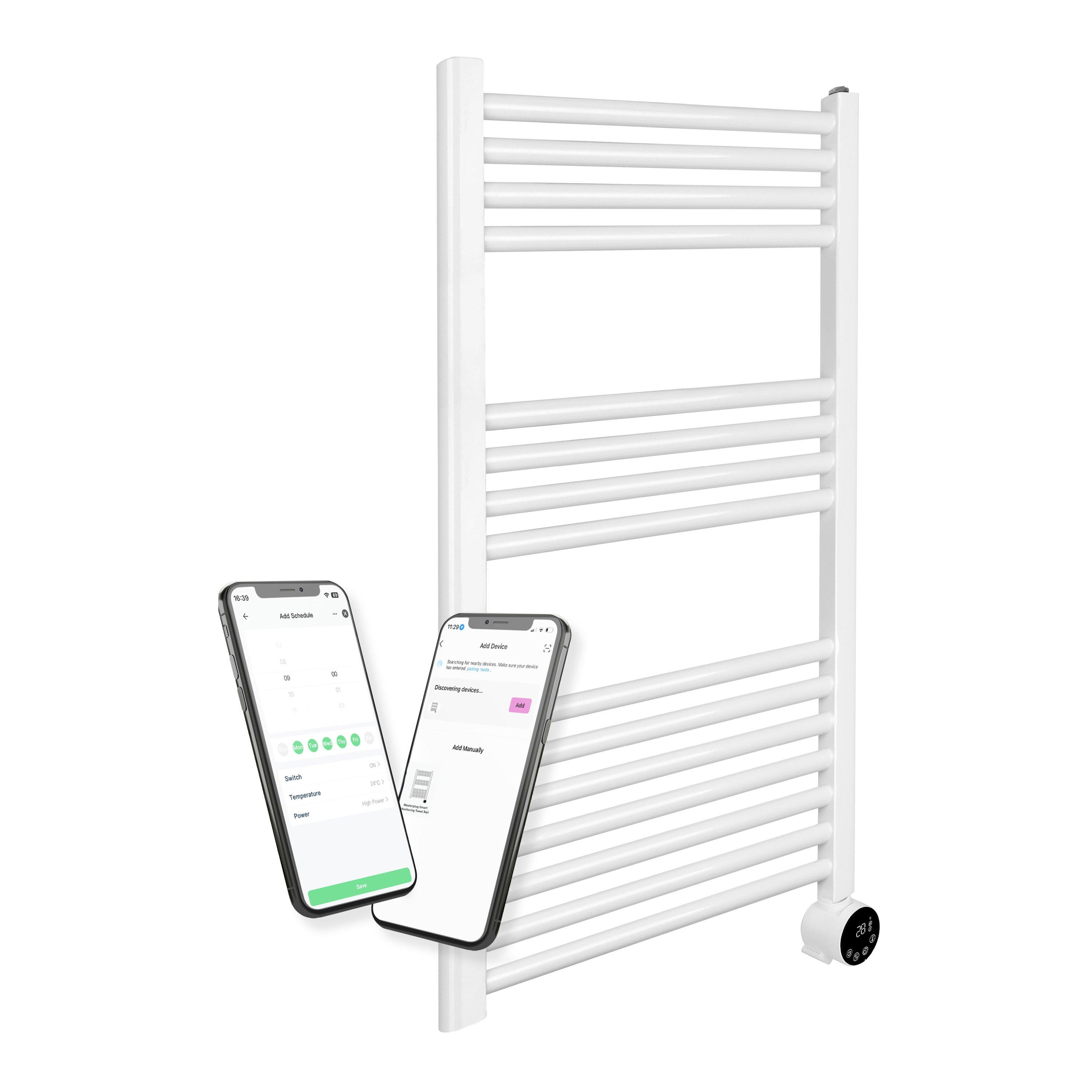 Masterplug  Smartenergy Monitoring Towel Rail 500W - White - 800 x 500