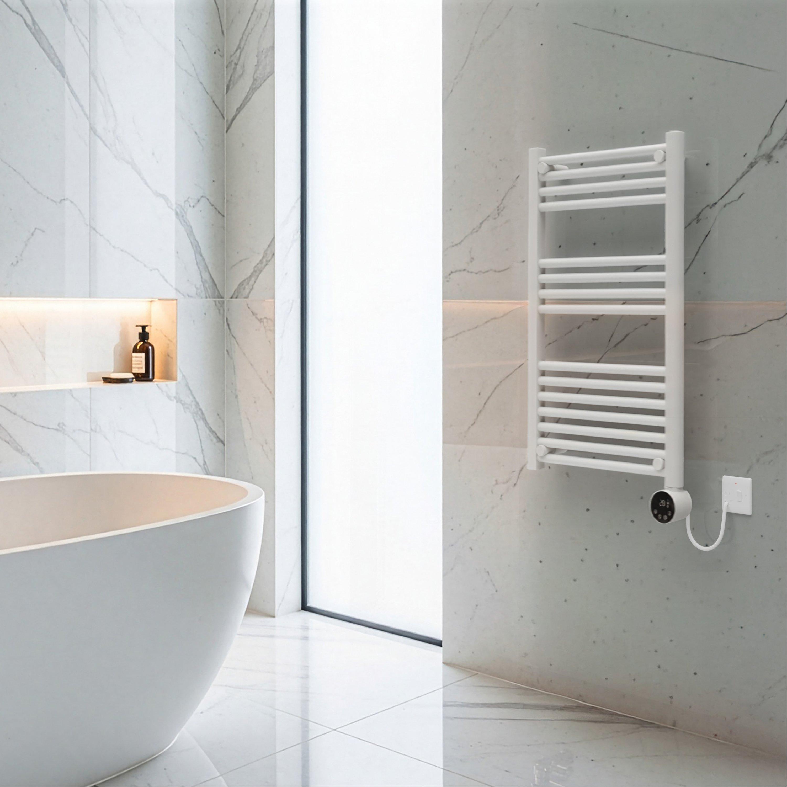 White - Masterplug - Masterplug SmartEnergy Monitoring Towel Rail 500W - 7
