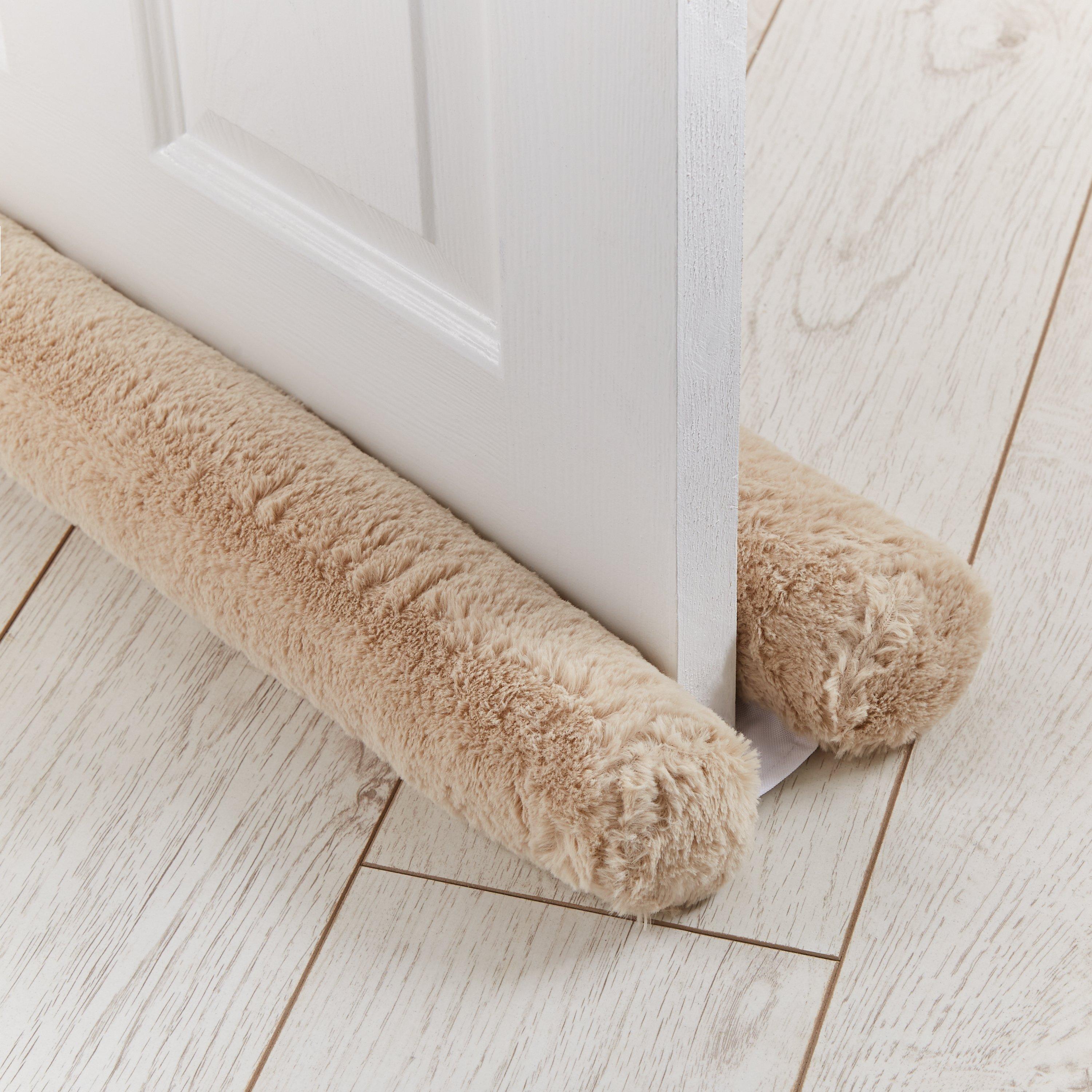 Natural - Catherine Lansfield - Faux Fur Double Sided Under Door Draught Excluder - 2