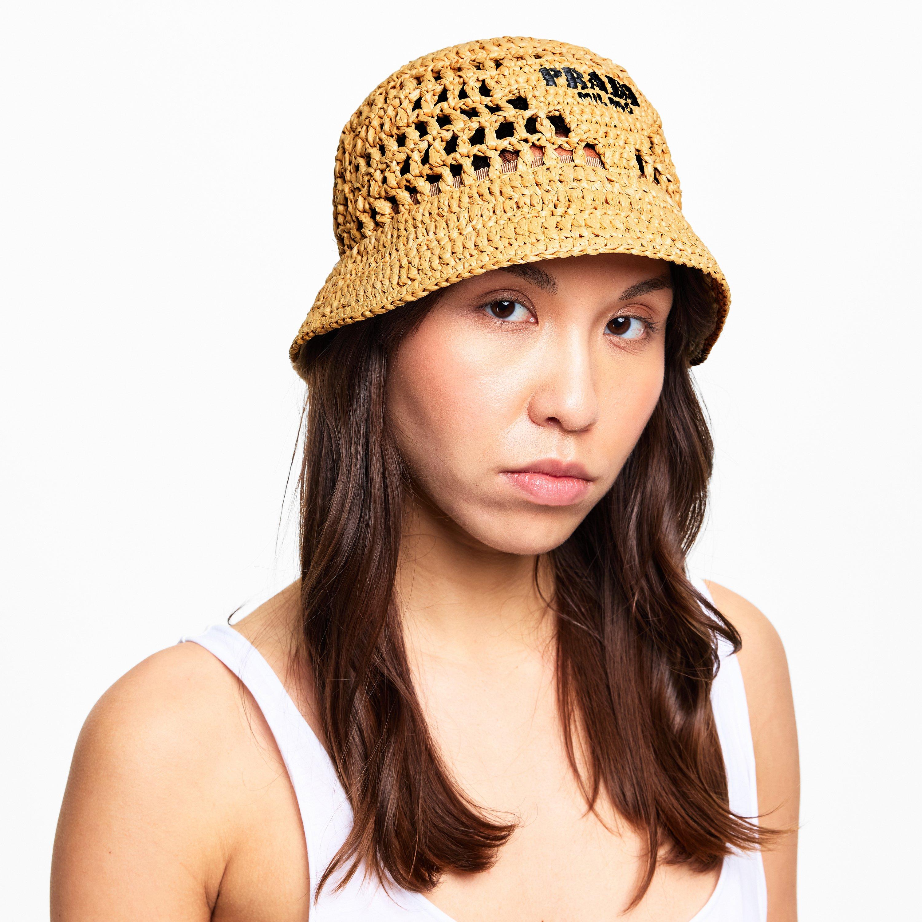 Naturale - Prada - Women's Crochet Bucket Hat - 3