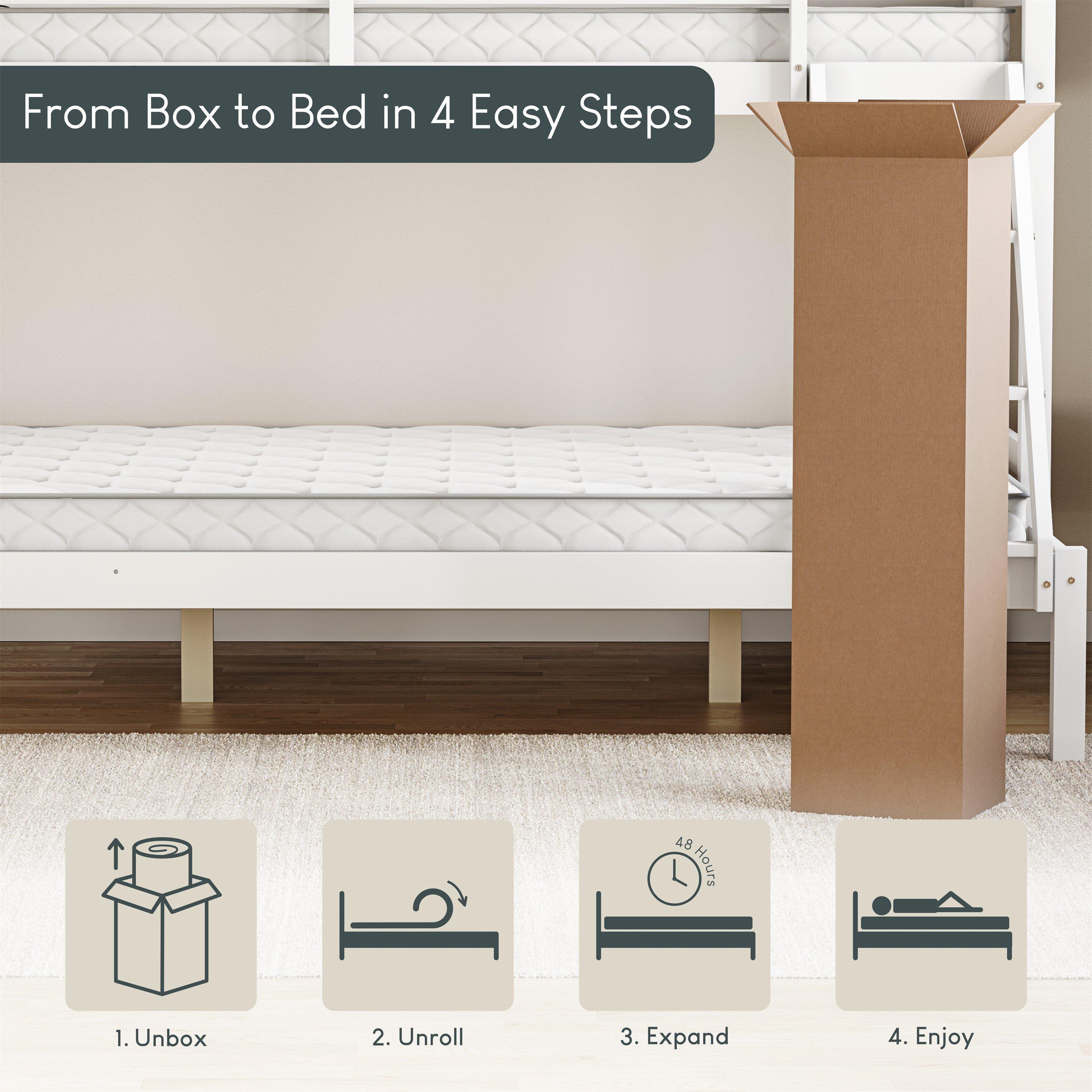 White - Lassic - Syndey Kids Triple Sleeper Bunk Bed & Mattress Set - 11