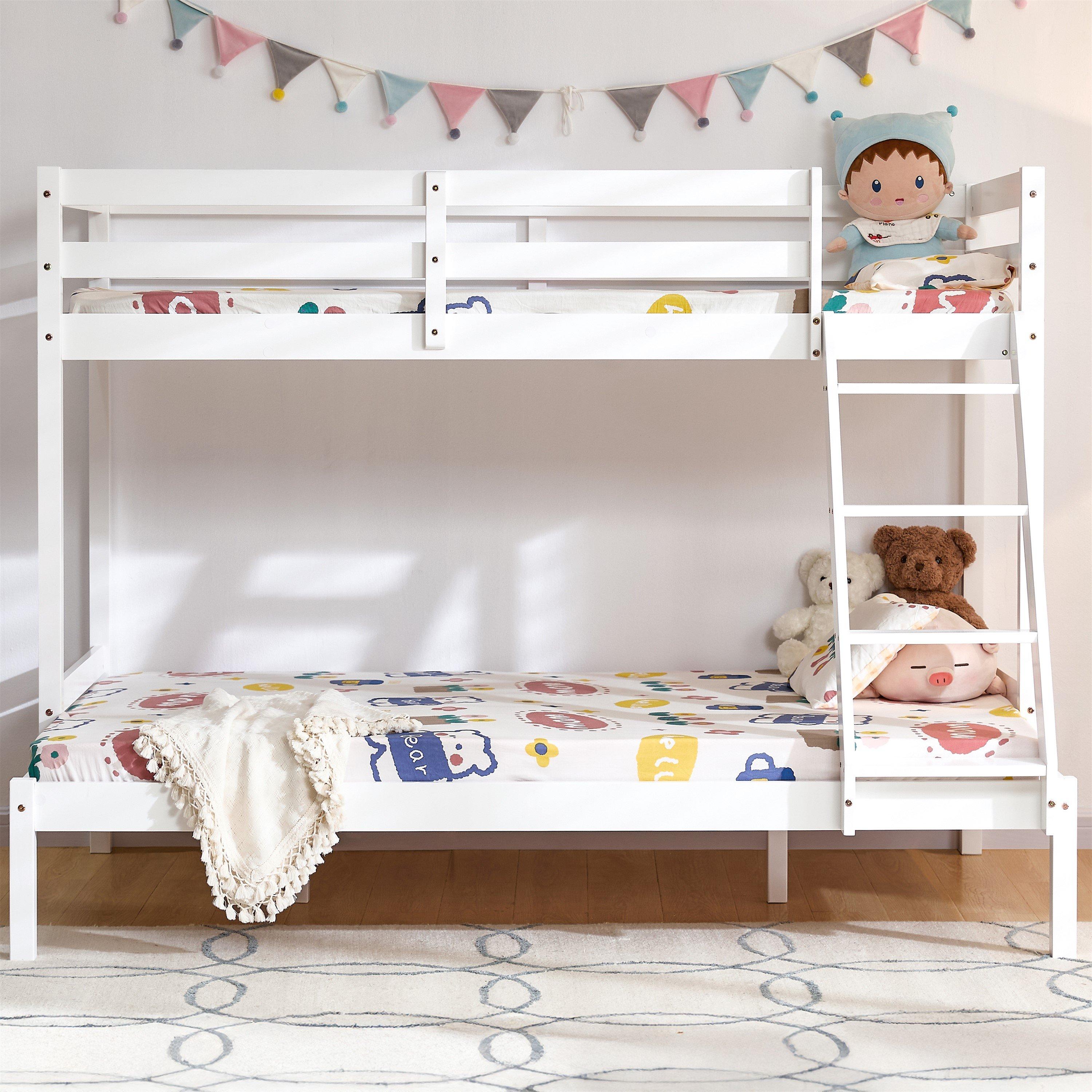 White - Lassic - Syndey Kids Triple Sleeper Bunk Bed & Mattress Set - 3