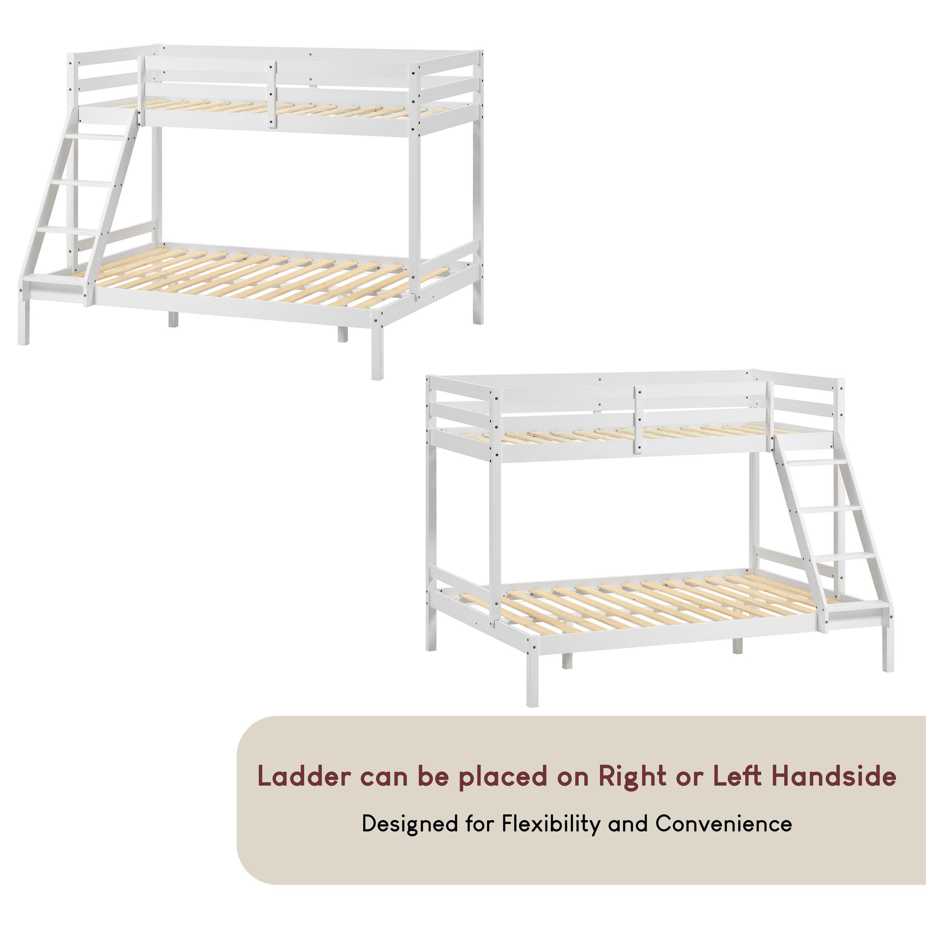 White - Lassic - Syndey Kids Triple Sleeper Bunk Bed & Mattress Set - 4