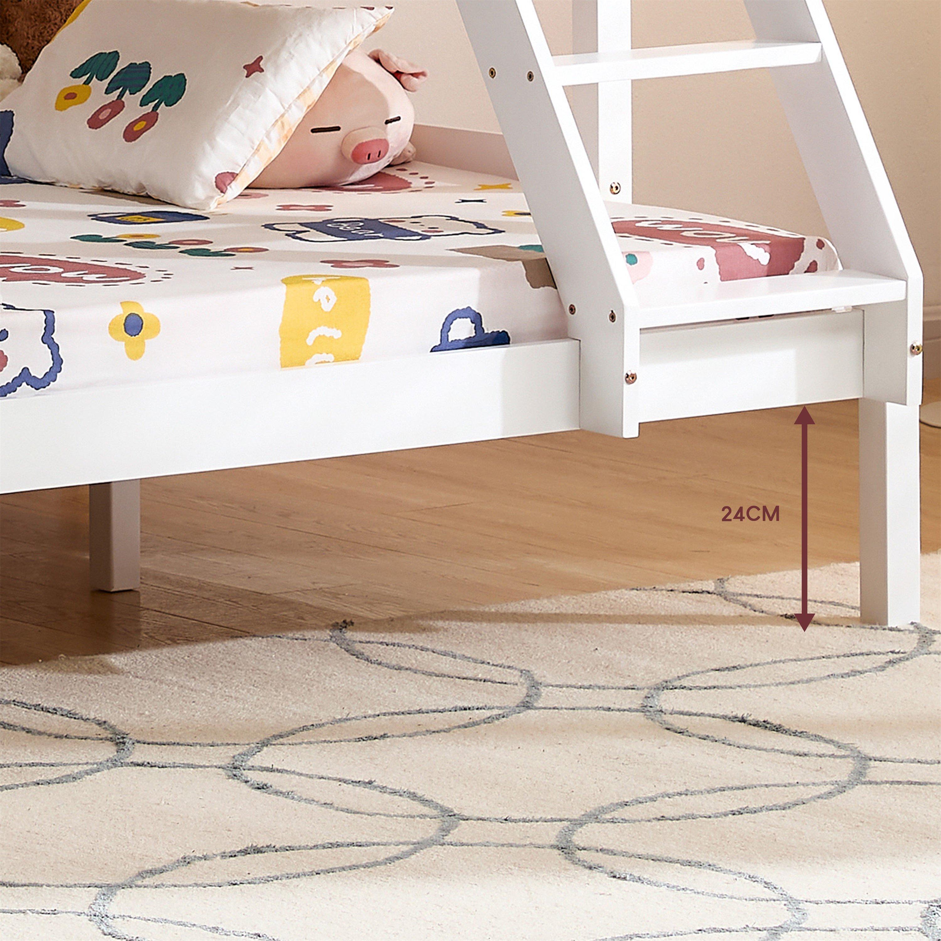 White - Lassic - Syndey Kids Triple Sleeper Bunk Bed & Mattress Set - 5