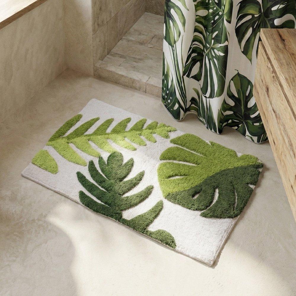 Green - Croydex - Botanical Bath Mat - 1