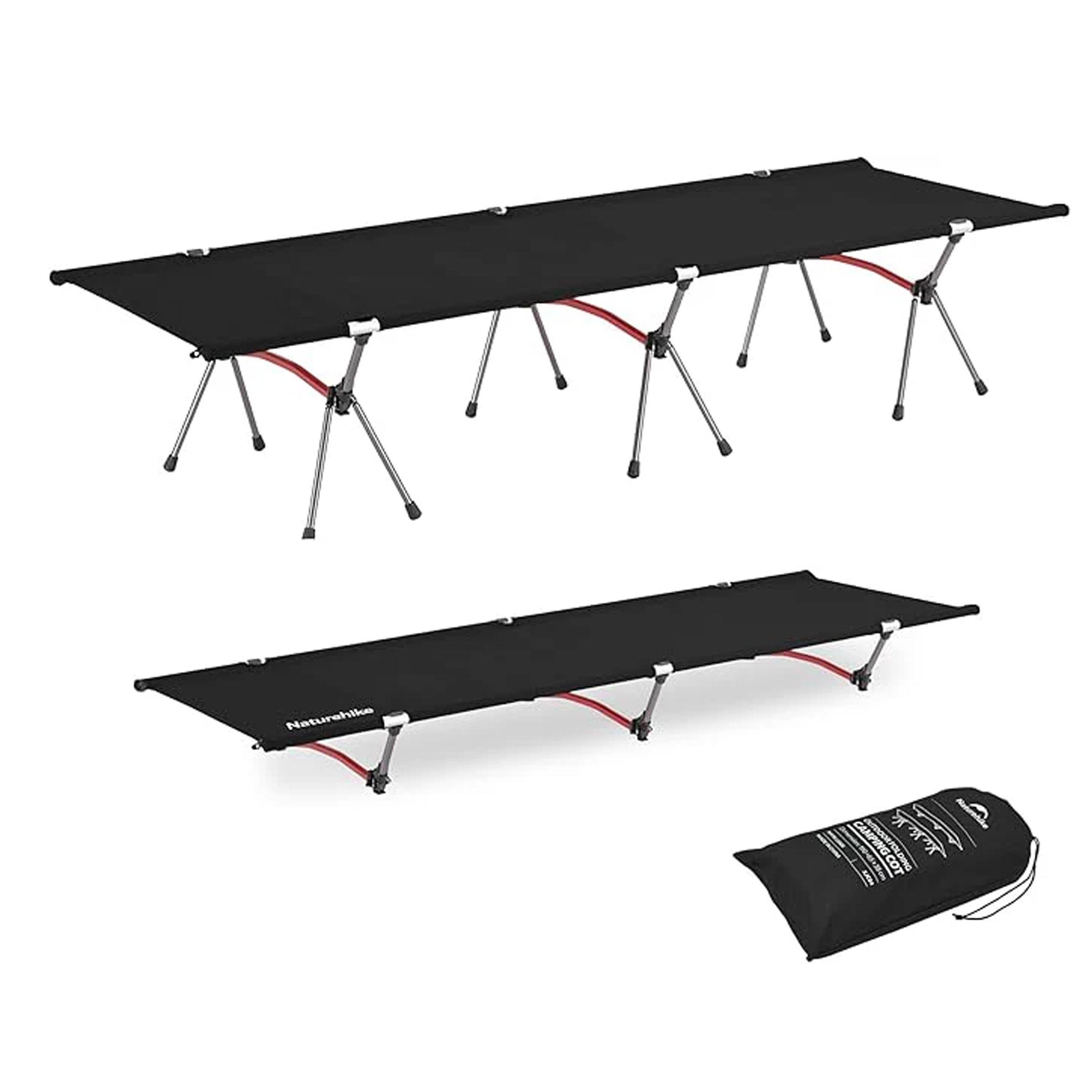 Black - Naturehike - Naturehike XJC04 Ultralight Folding Camping Cot - 1