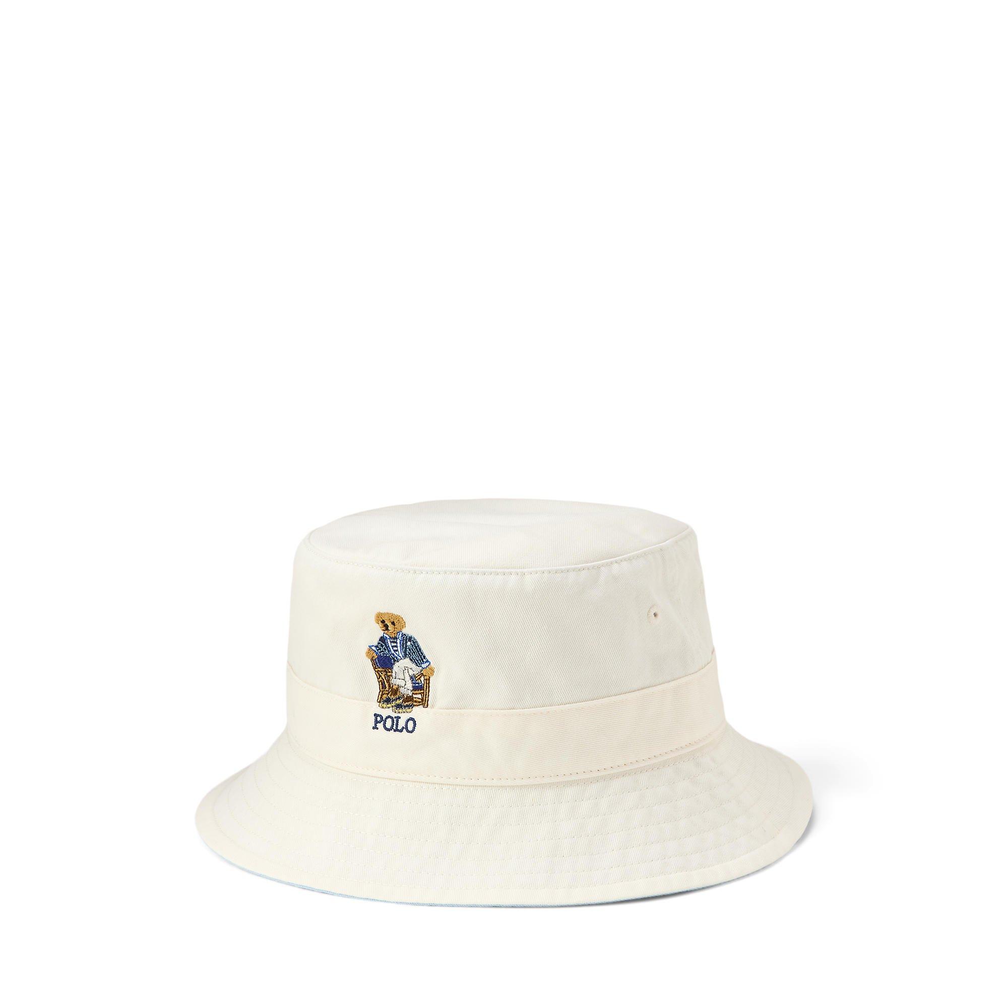 Polo Ralph Lauren Newport Bear Bucket Hat - Deckwash White - Sml/Med