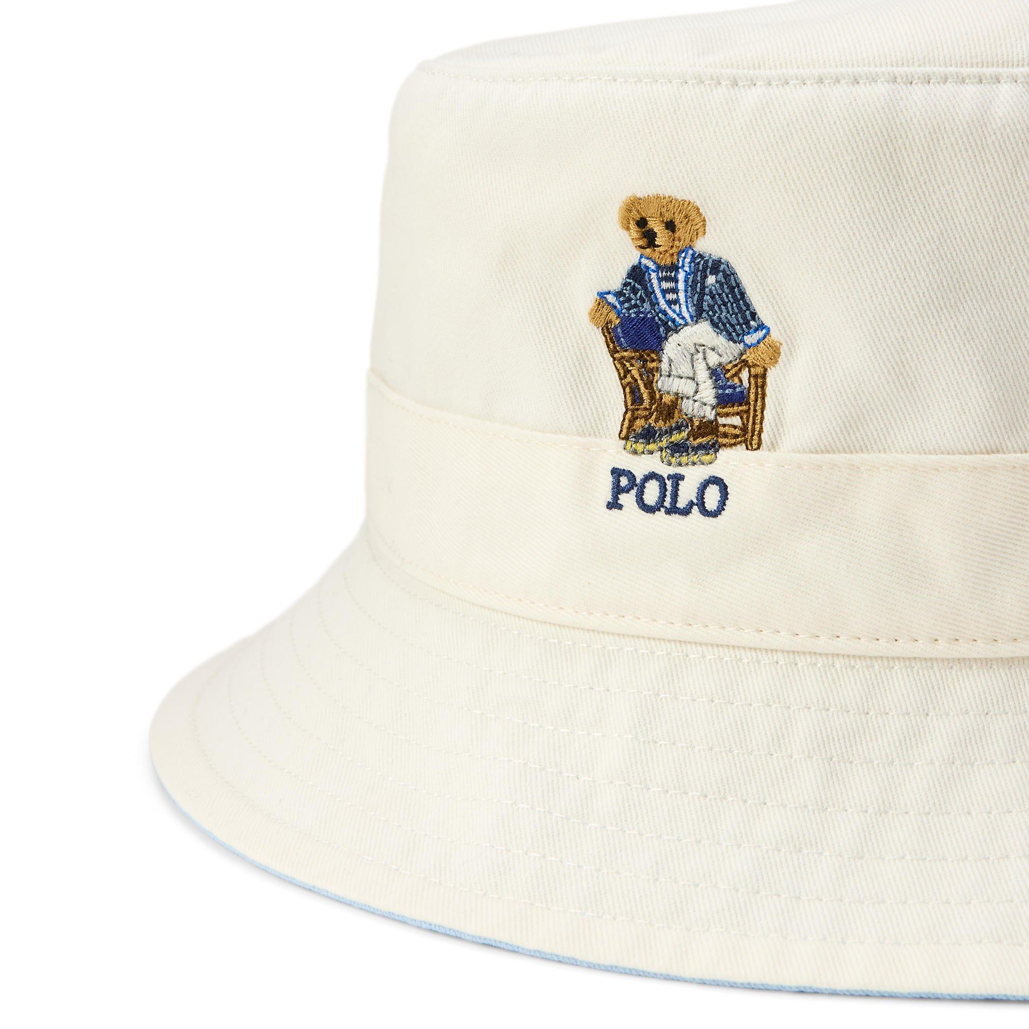 Deckwash White - Polo Ralph Lauren - Newport Bear Bucket Hat - 3