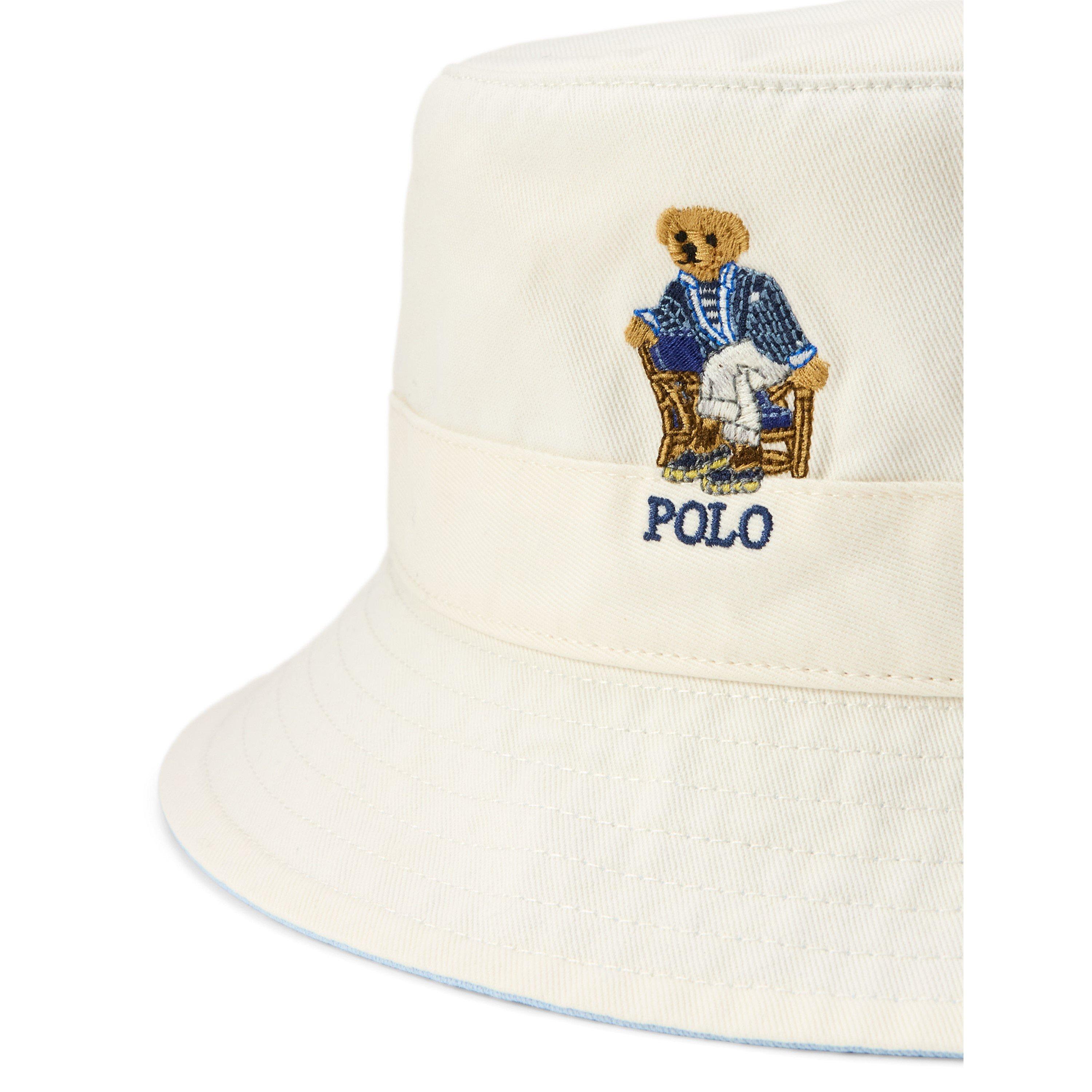 Deckwash White - Polo Ralph Lauren - Newport Bear Bucket Hat - 3