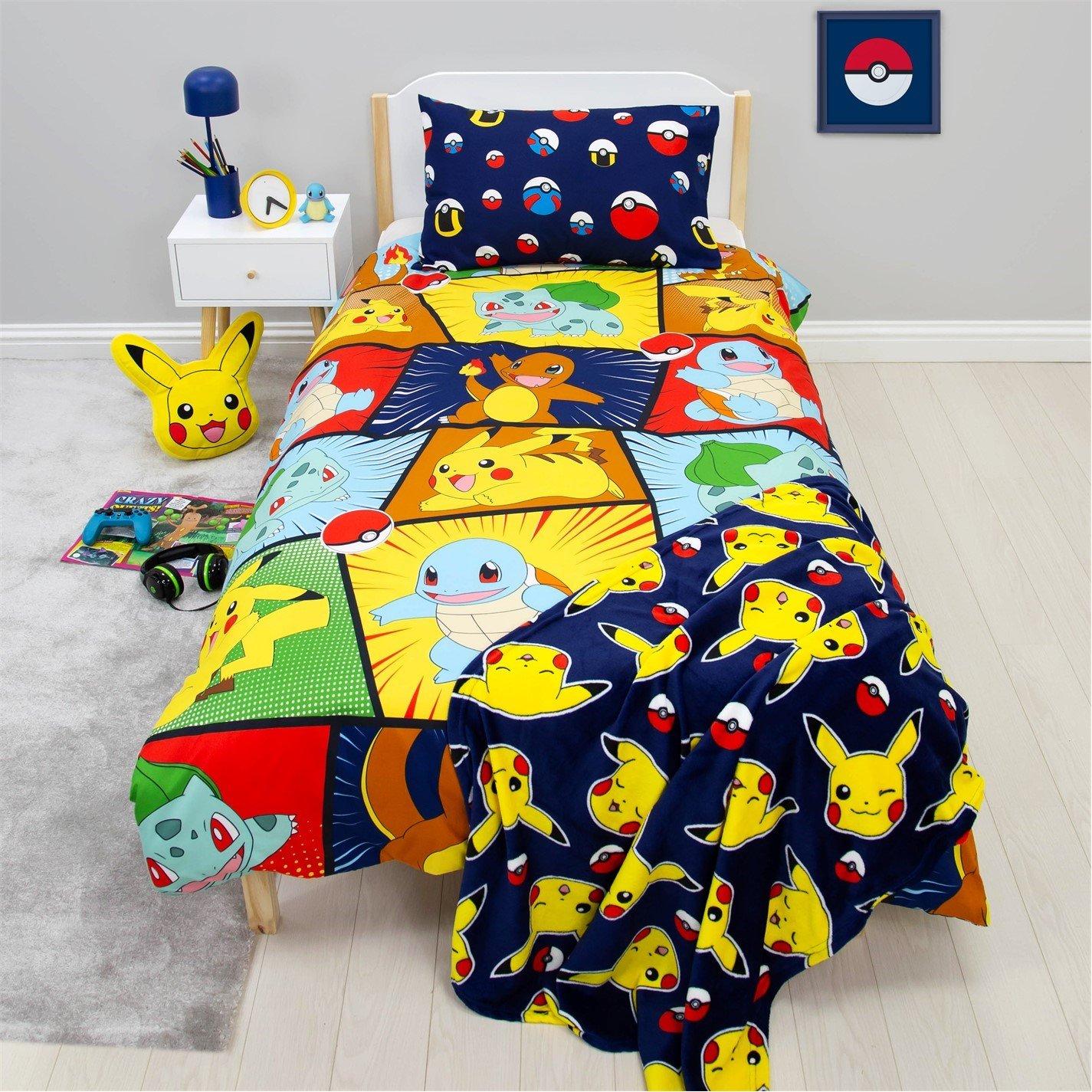 Multi - Pokemon - Poekmon Retro Single Duvet - 1