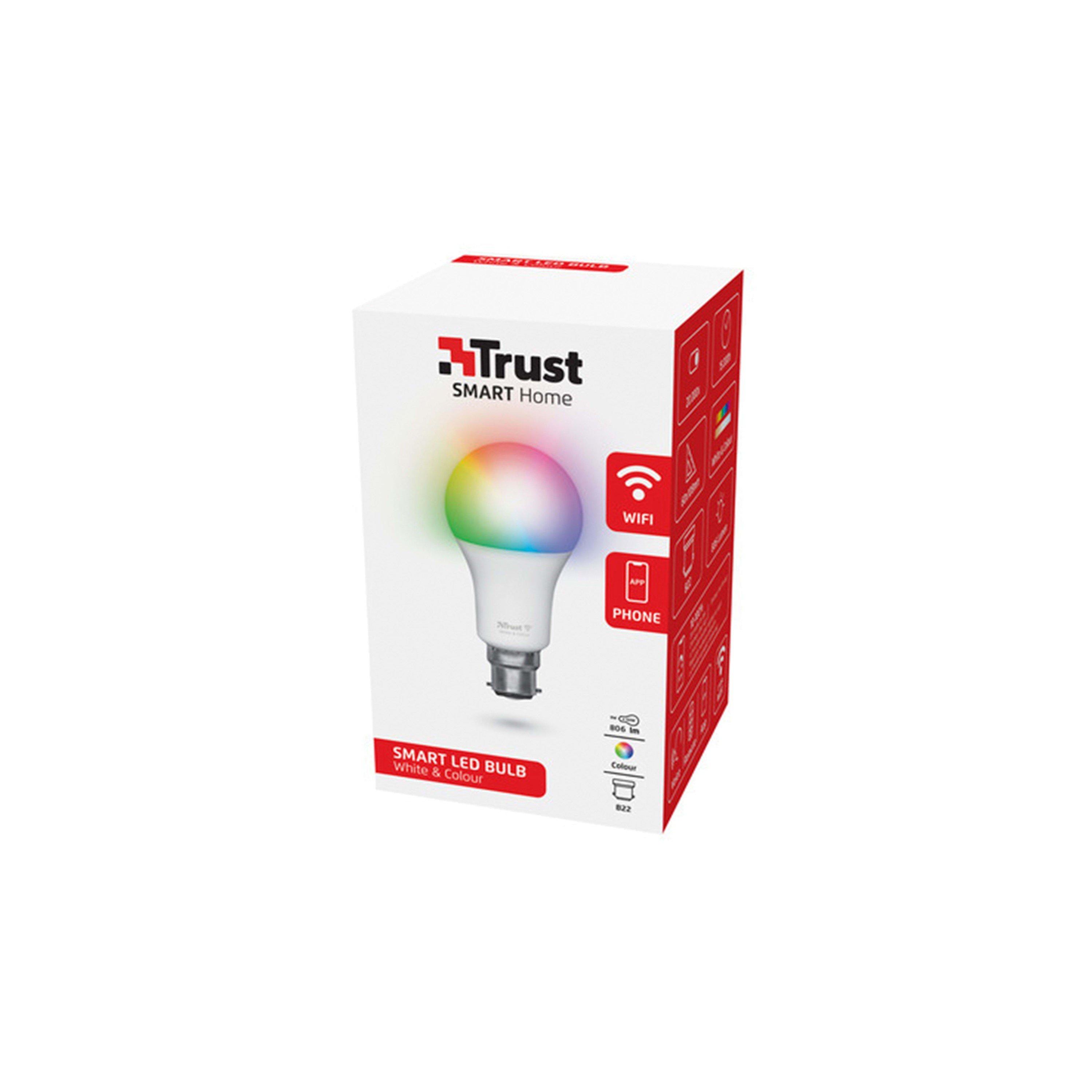 Electronics - Trust - B22 Smart WIFI Bulb, White & Colour