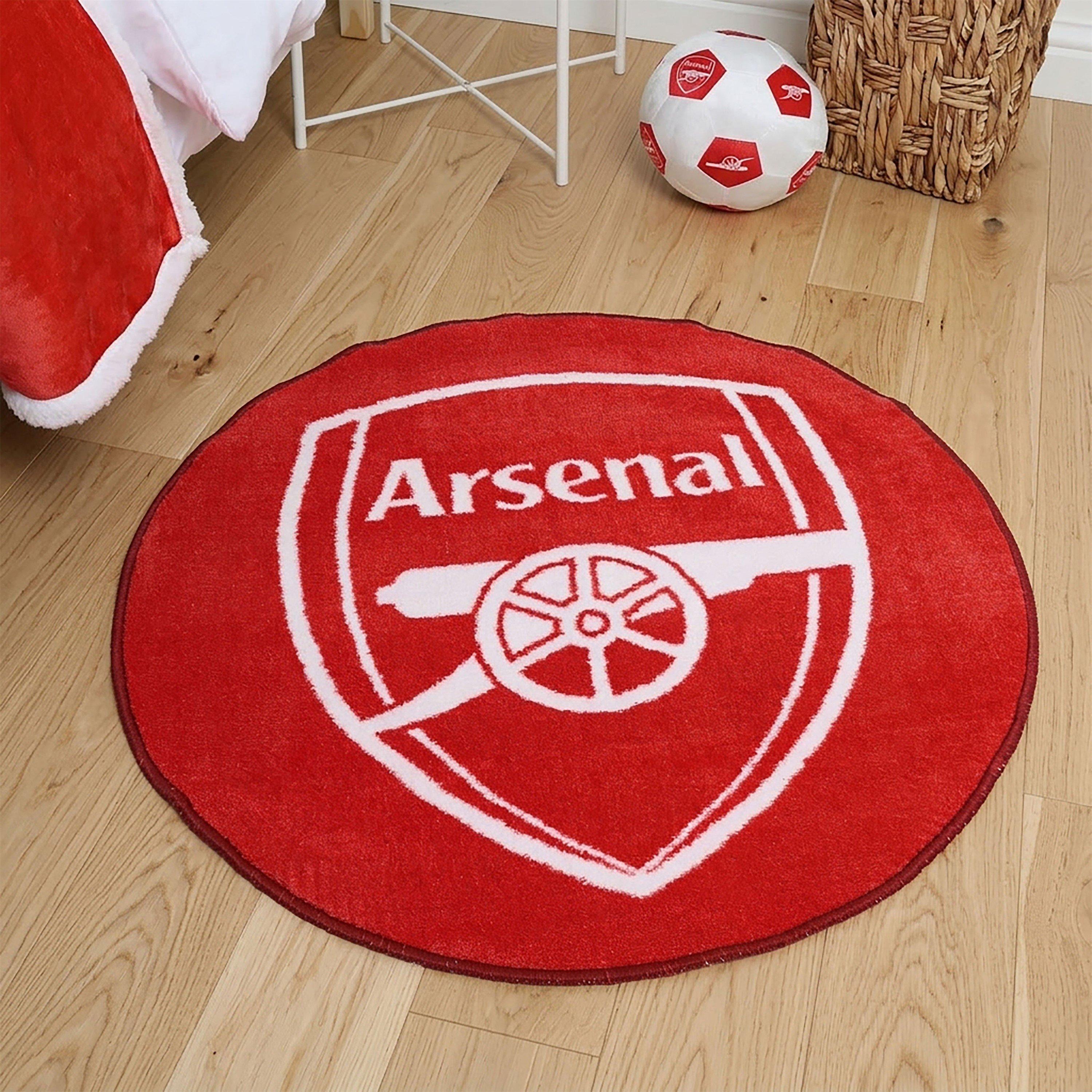 Red - Arsenal FC - Arsenal FC Crest Printed Rug - 6