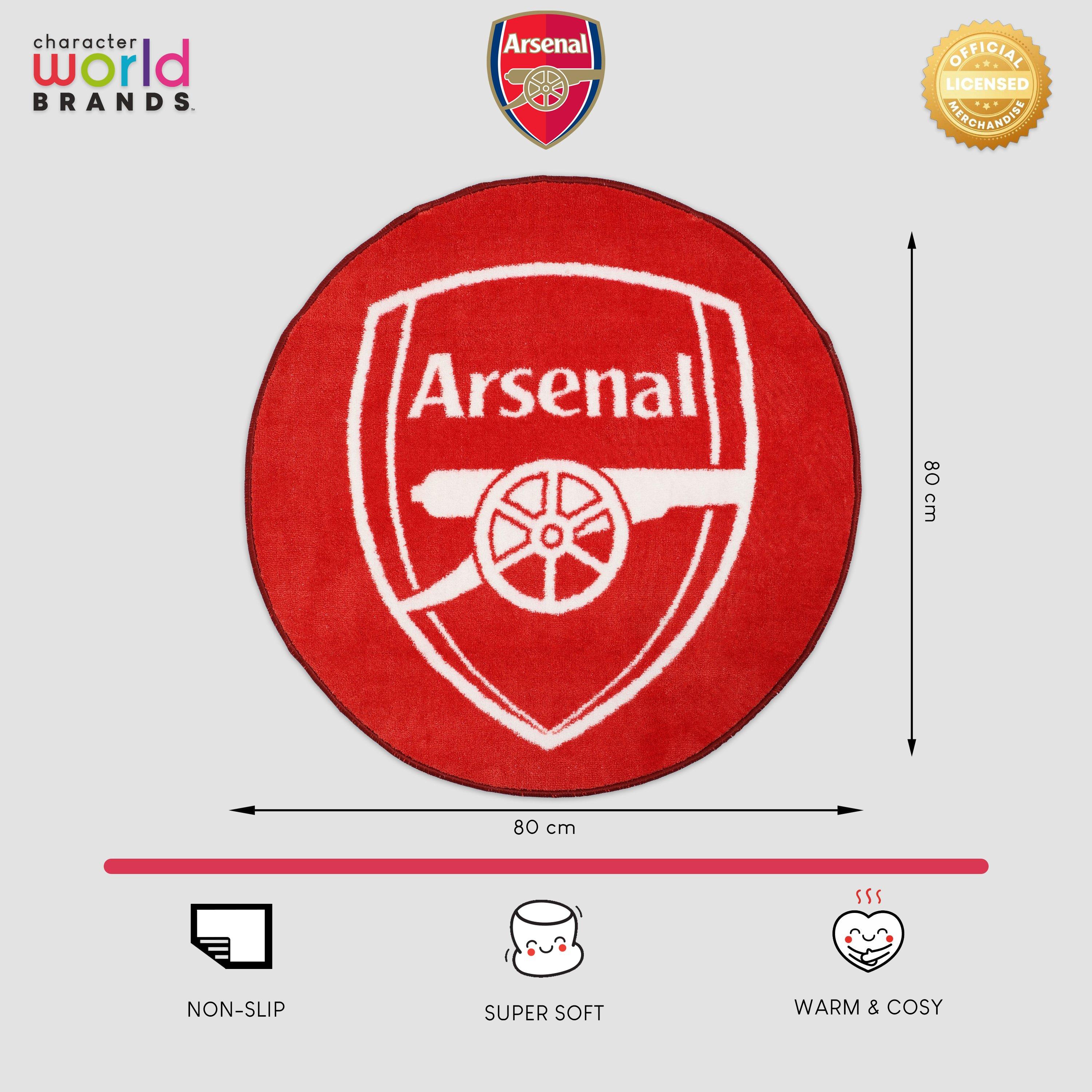 Red - Arsenal FC - Arsenal FC Crest Printed Rug - 9