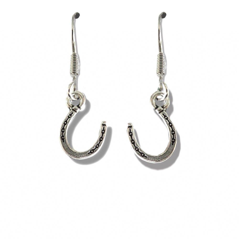 Silver - Aye Do Gifts - Horseshoe Drop Earrings NP-FHhs - 1