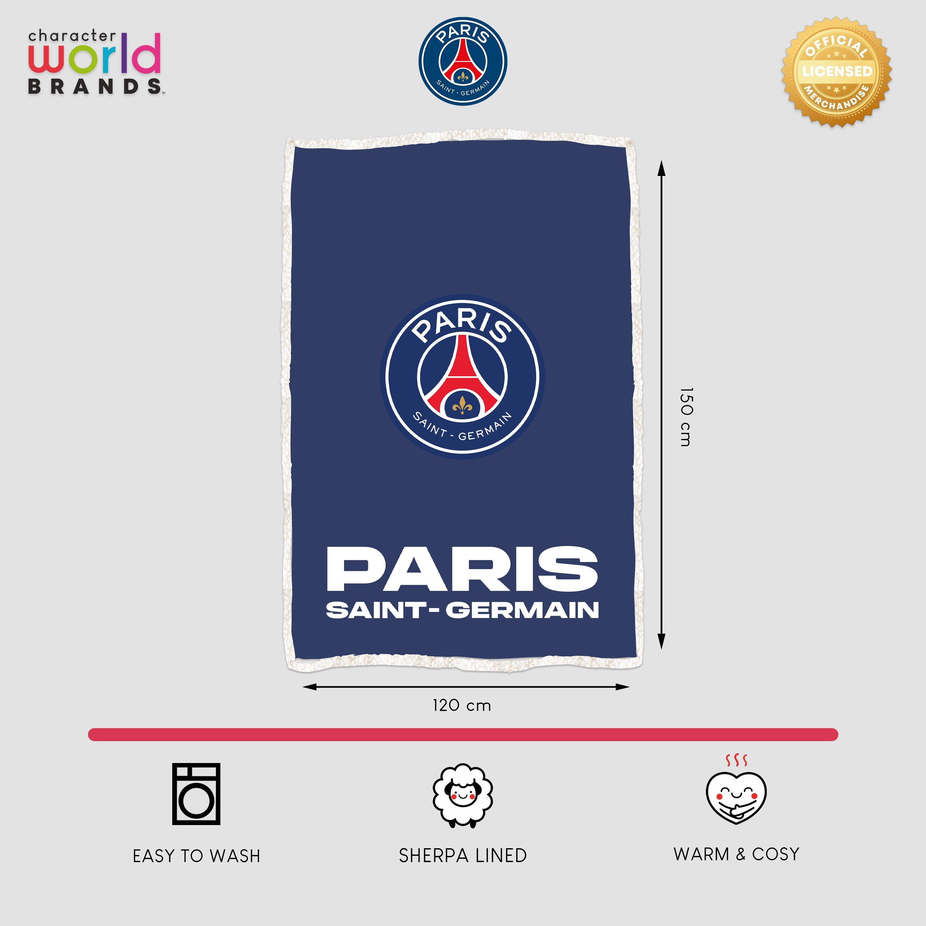 Blue - Paris Saint Germain - Paris Saint Germain Sherpa Back Fleece Blanket - 2