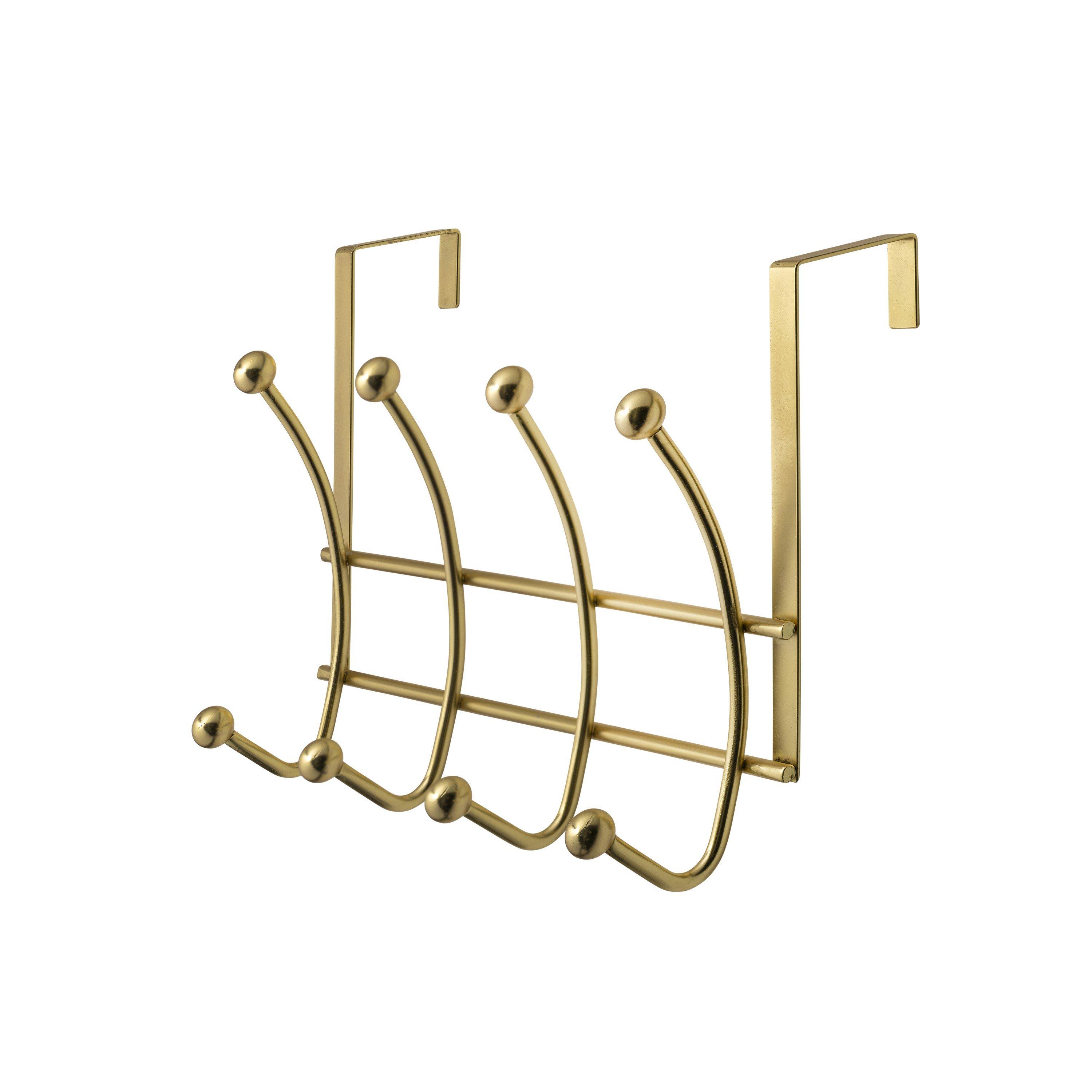 Gold - Croydex - Gold Over Door Multi Hooks - 3