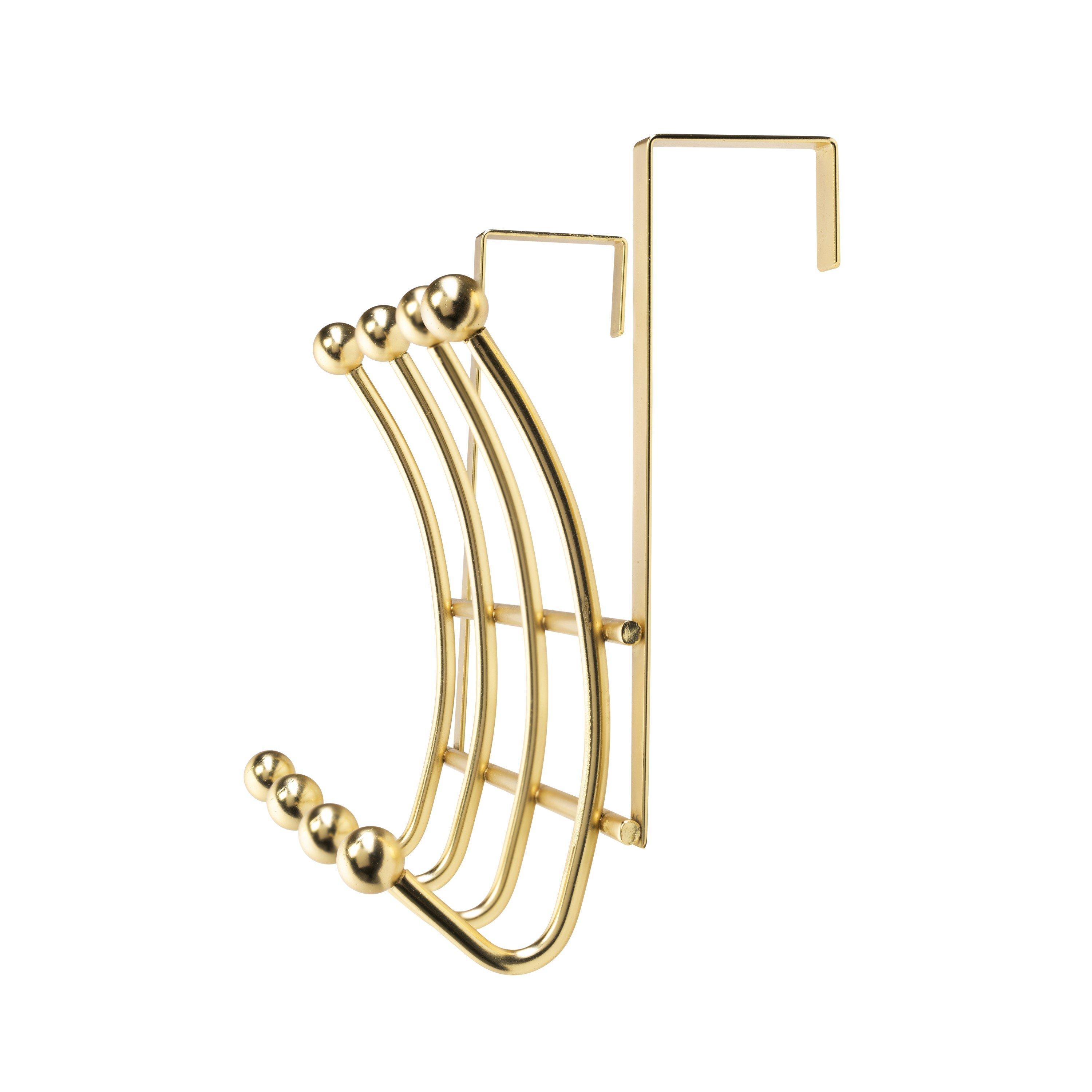 Gold - Croydex - Gold Over Door Multi Hooks - 4