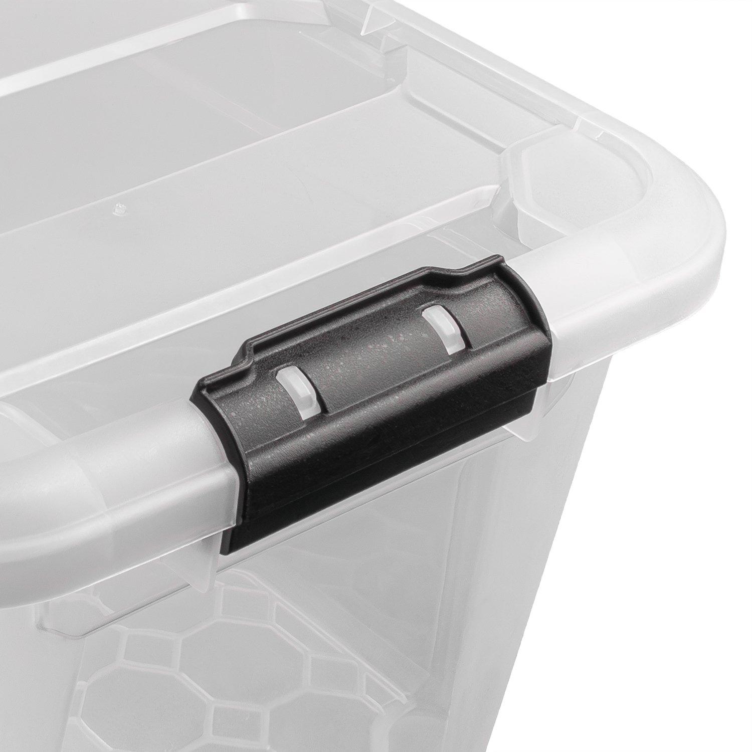 Clear - JVL - Clip Lid Plastic Storage Box 30L -S/3 - 2