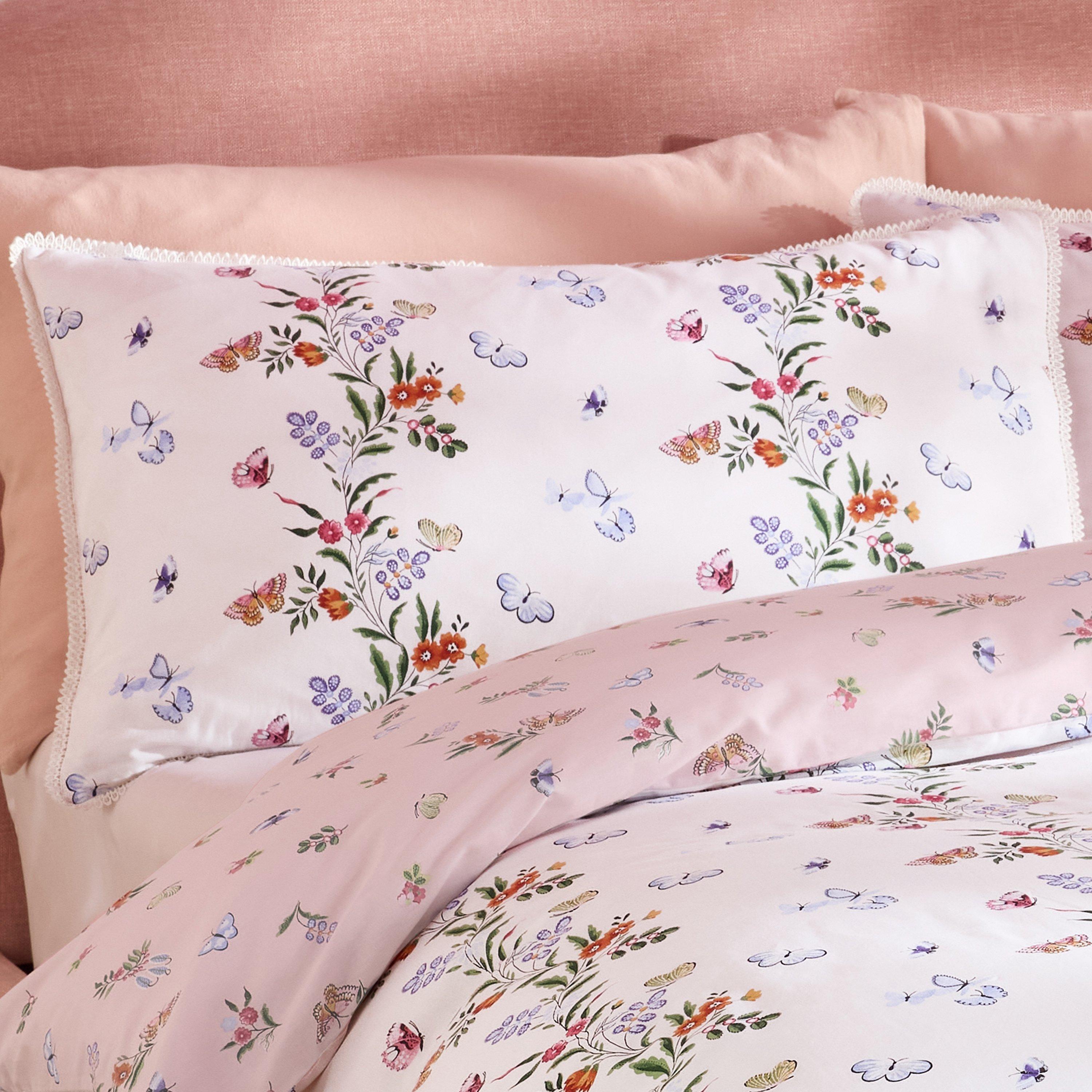 Pink - Cath Kidston - Flutter Floral Reversible Cotton Duvet Cover Set - 3