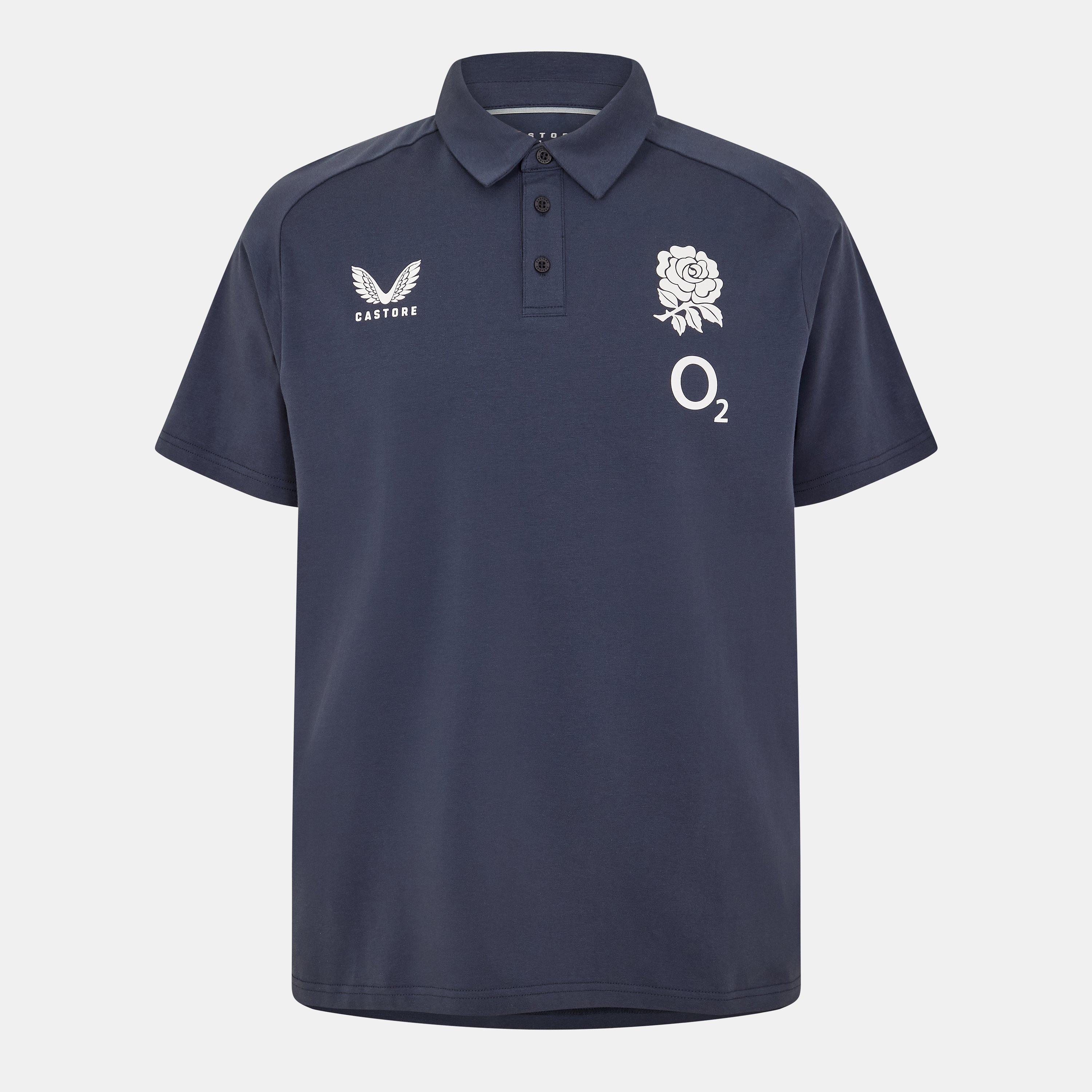 Castore Men's England Travel Polo Shirt 2025 Adults - Navy - L