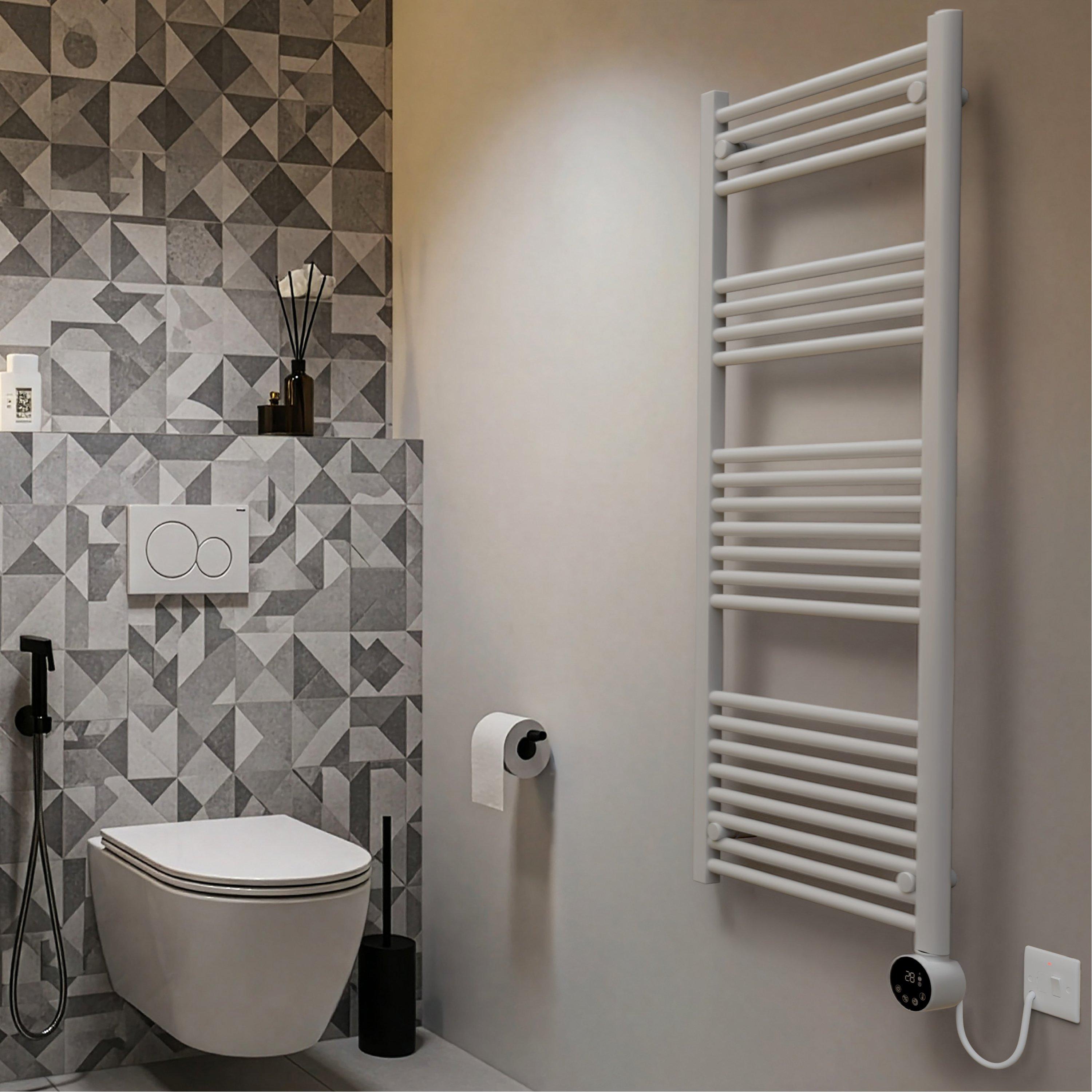 White - Masterplug - Masterplug SmartEnergy Monitoring Towel Rail 1000W - 8