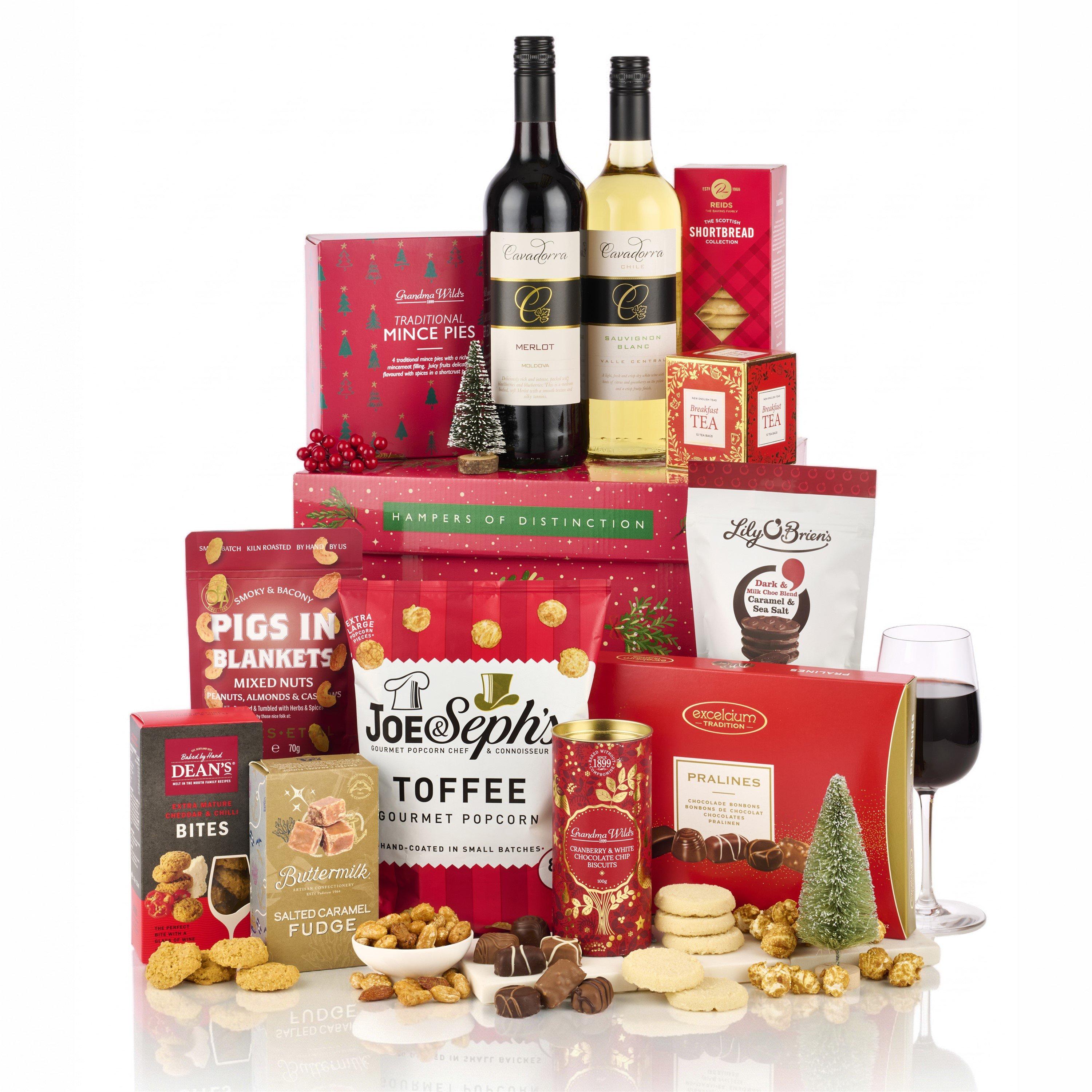 Multi - Spicers of Hythe - Classic Christmas Gift Box  Wine Hamper