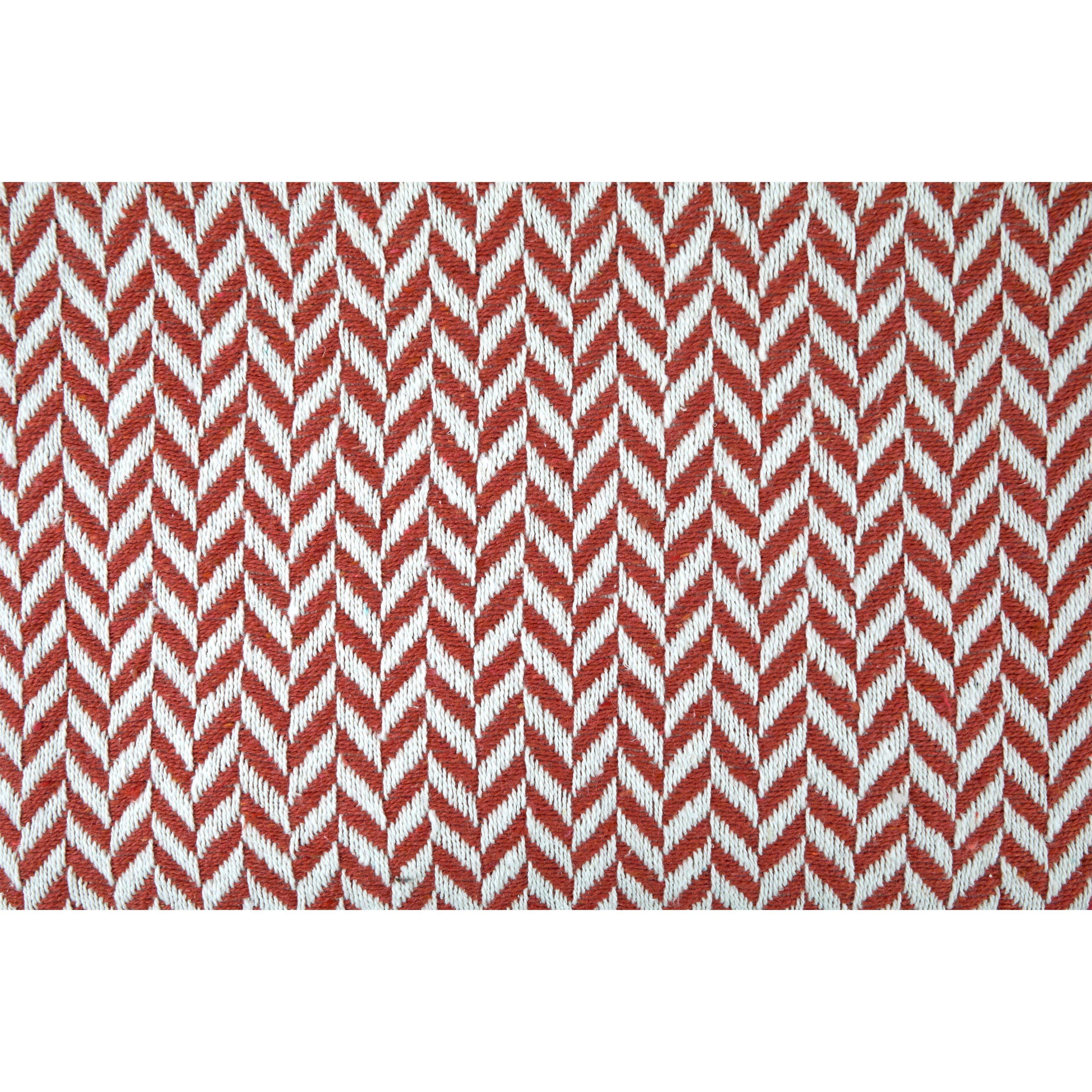 Burnt Orange - Emma Barclay - Cherokee - Recycled Cotton Throw Blanket - 3