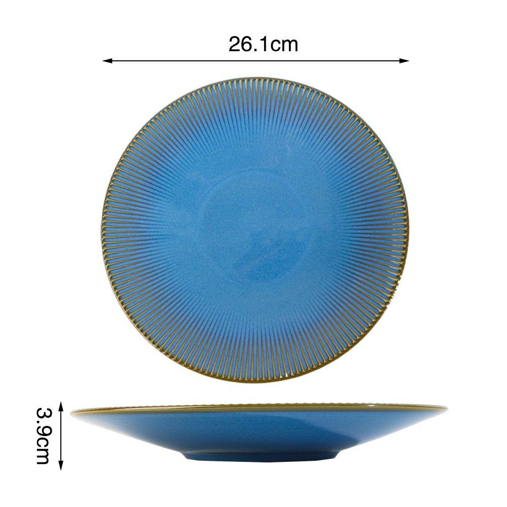 Blue - Waterside - 16pc Reactive Glaze Blue Dinner Set - 4