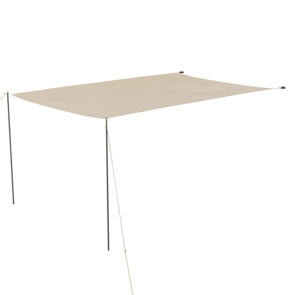 Khaki And Black - Breeins - 210D Black-Coated Oxford Fabric Car Awning - 2