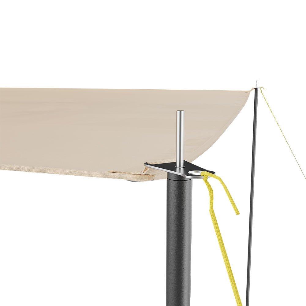 Khaki And Black - Breeins - 210D Black-Coated Oxford Fabric Car Awning - 11