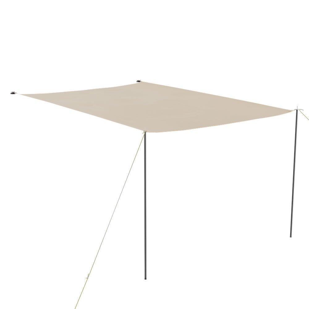 Khaki And Black - Breeins - 210D Black-Coated Oxford Fabric Car Awning - 5