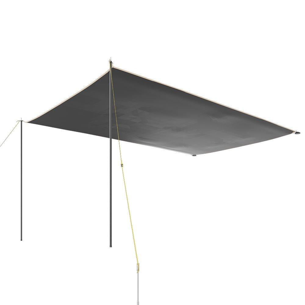 Khaki And Black - Breeins - 210D Black-Coated Oxford Fabric Car Awning - 6