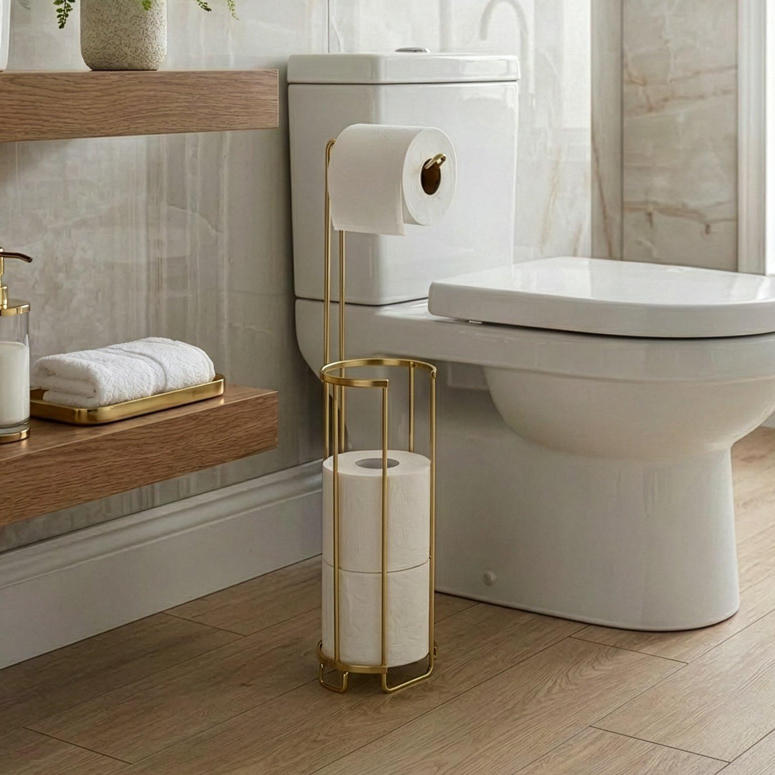 Gold - Croydex - Gold Toilet Roll Holder - 1