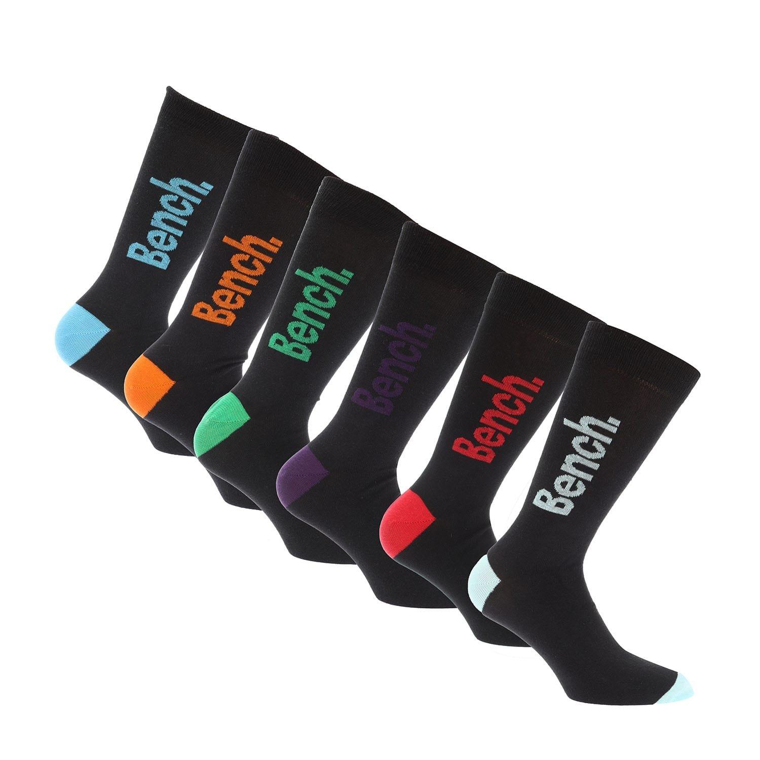 Black - Bench - Reven 7 Pack Dress Socks